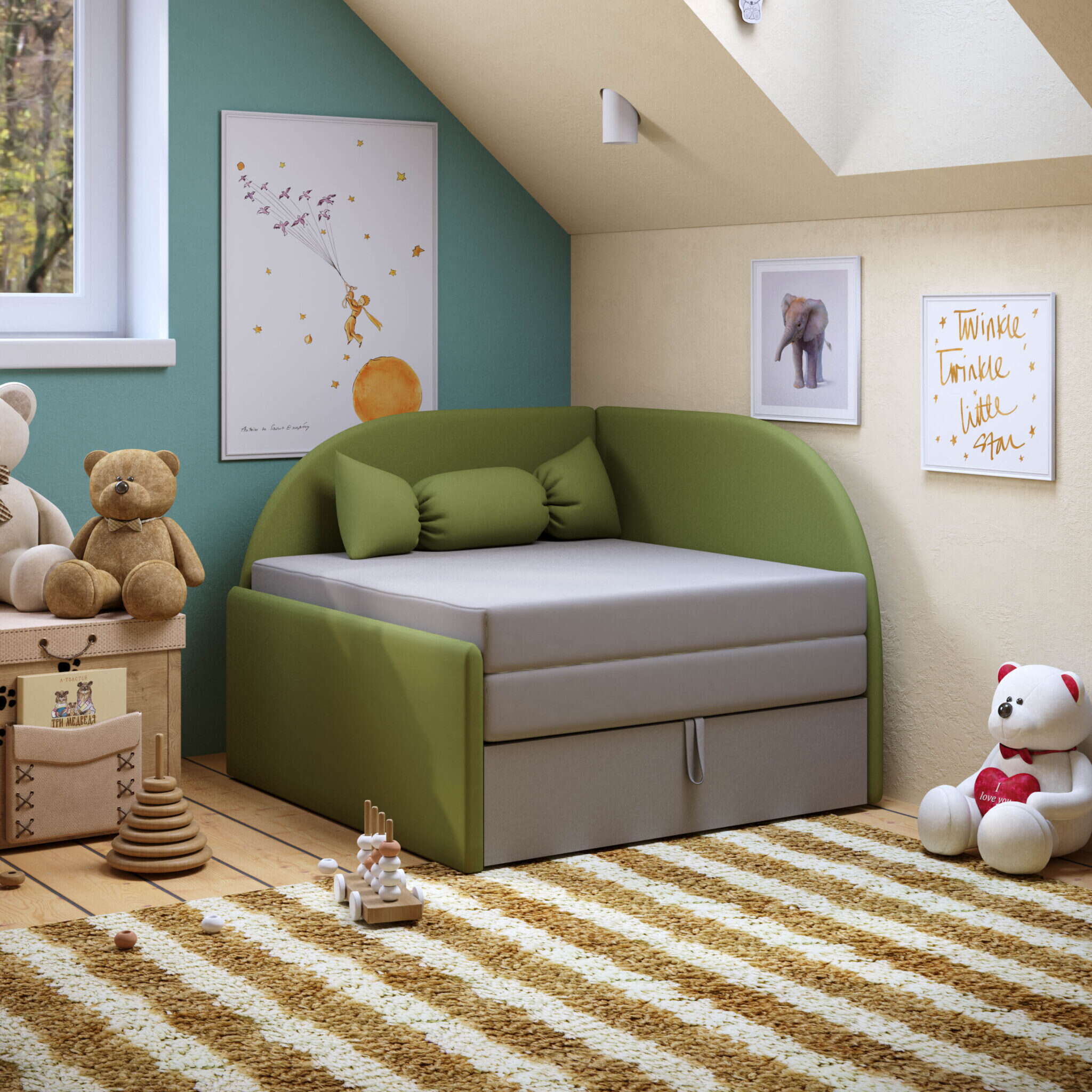 Малятко зелене для дитячої