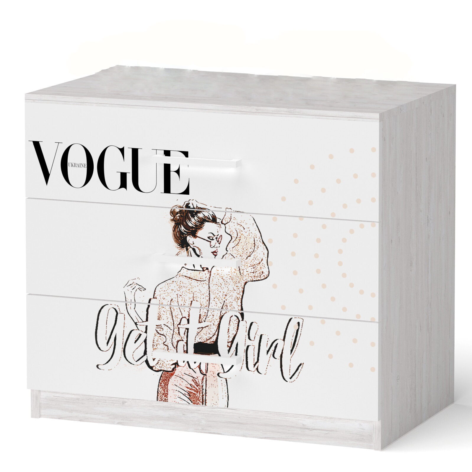 Принт комоду на 3 ящики Vogue Аляска