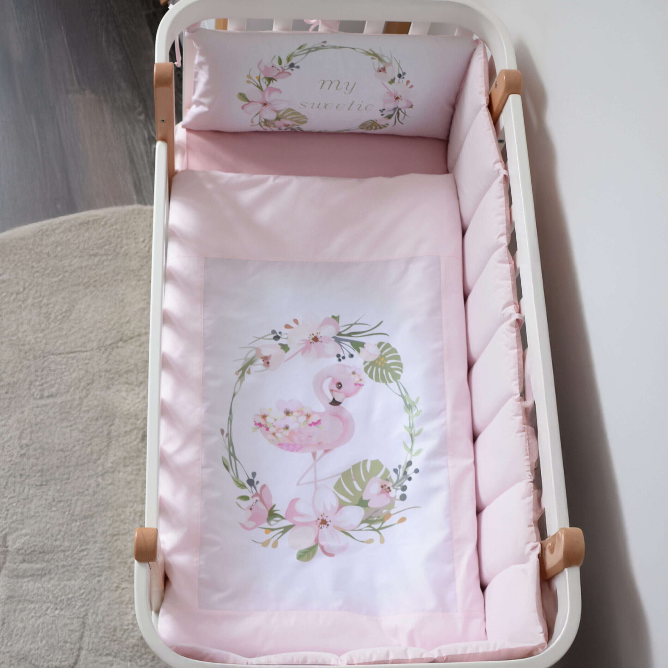 Постільний комплект Painting Art Flamingo pink з 6 одиниць