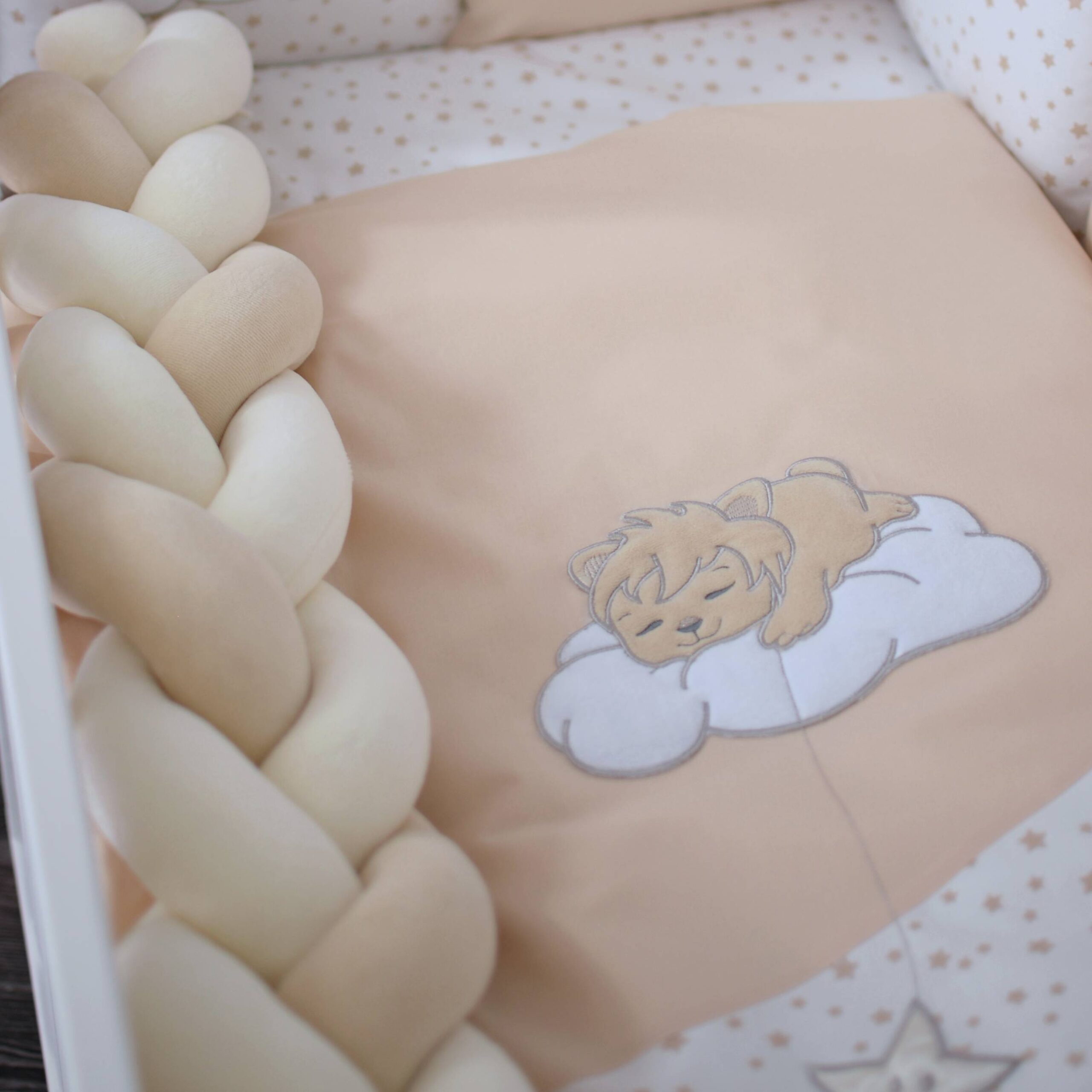 Постільний комплект Classic Sleepyhead beige з 7 одиниць