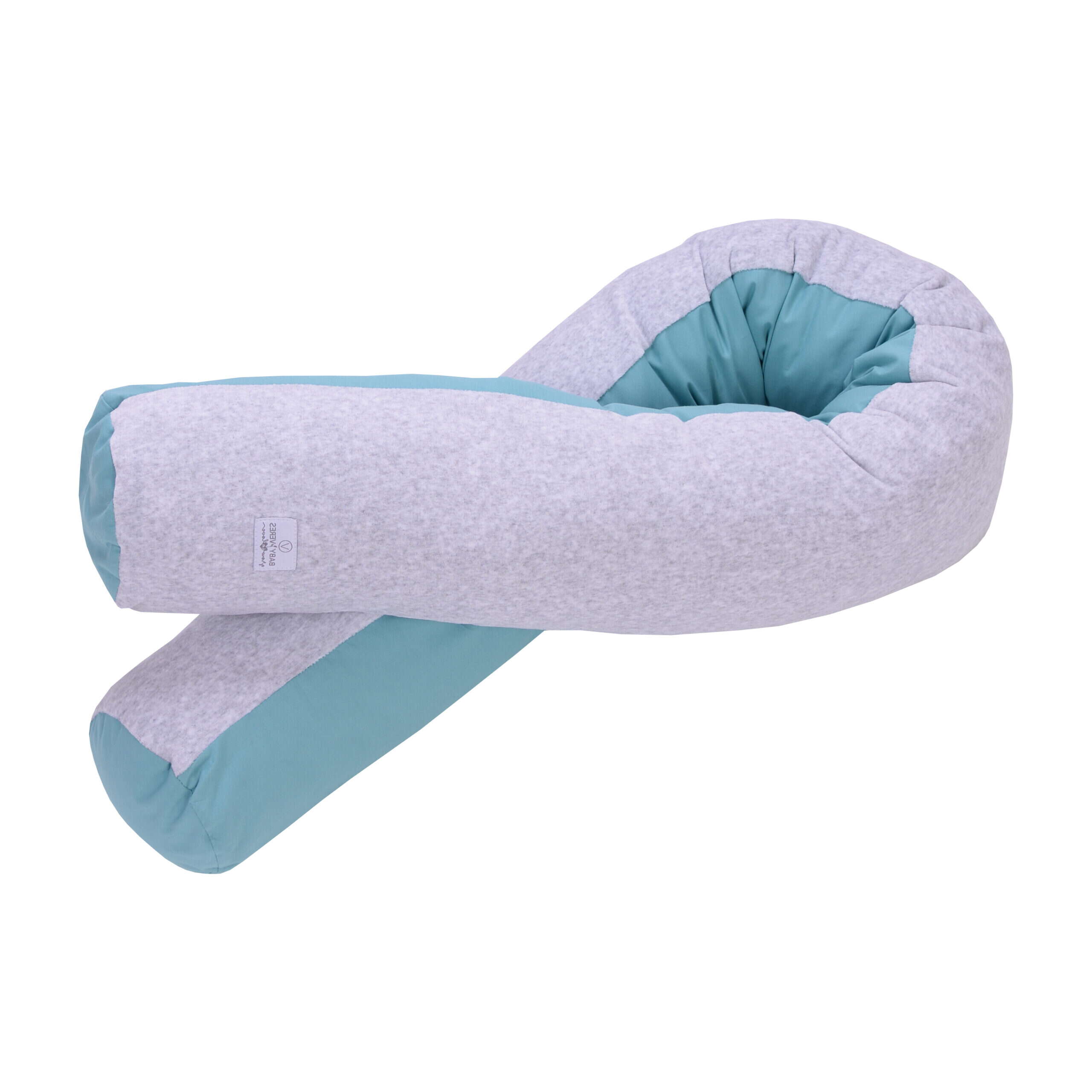 Подушка для годування Comfort Long Velour grey-tiffany для немовлят деталі