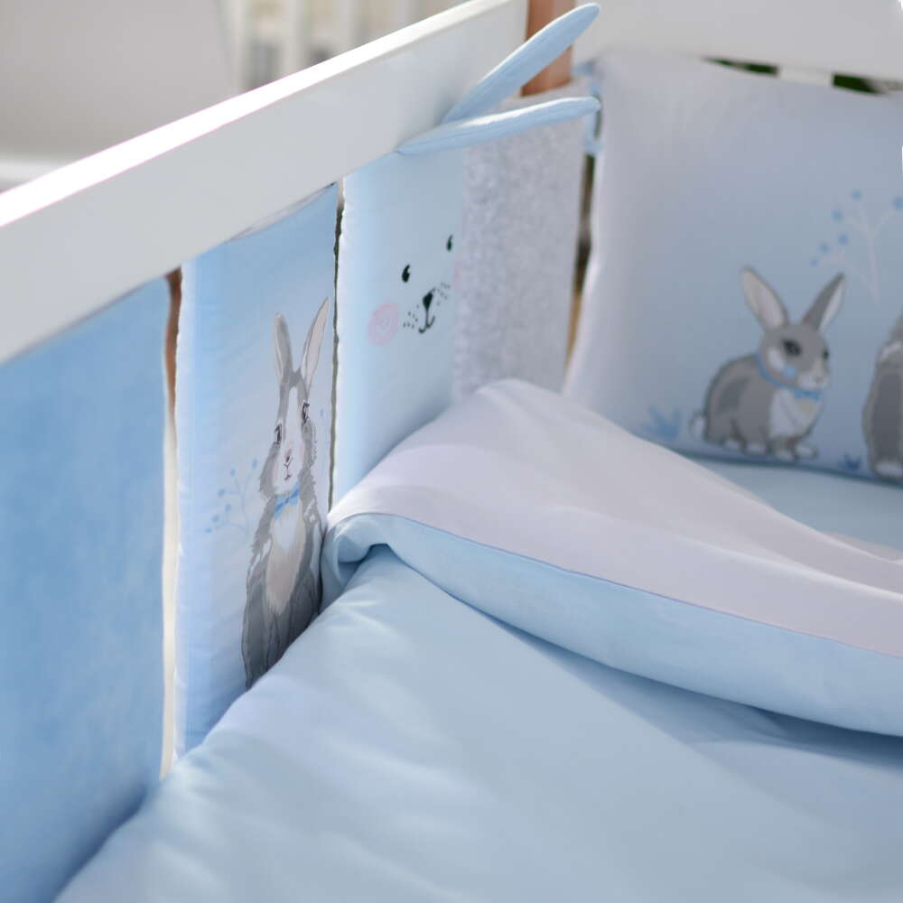 Summer Bunny blue комплект постільний захист ліжко