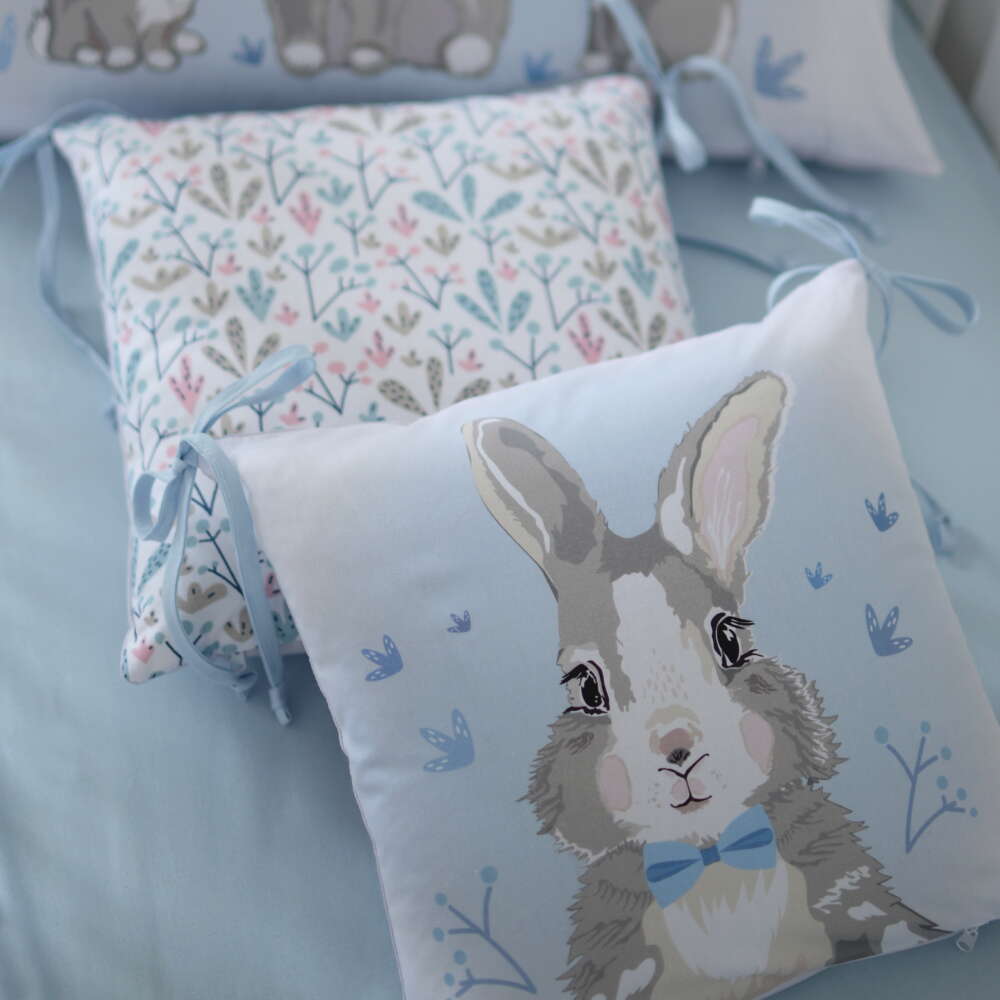 Summer Bunny blue комплект постільний захист