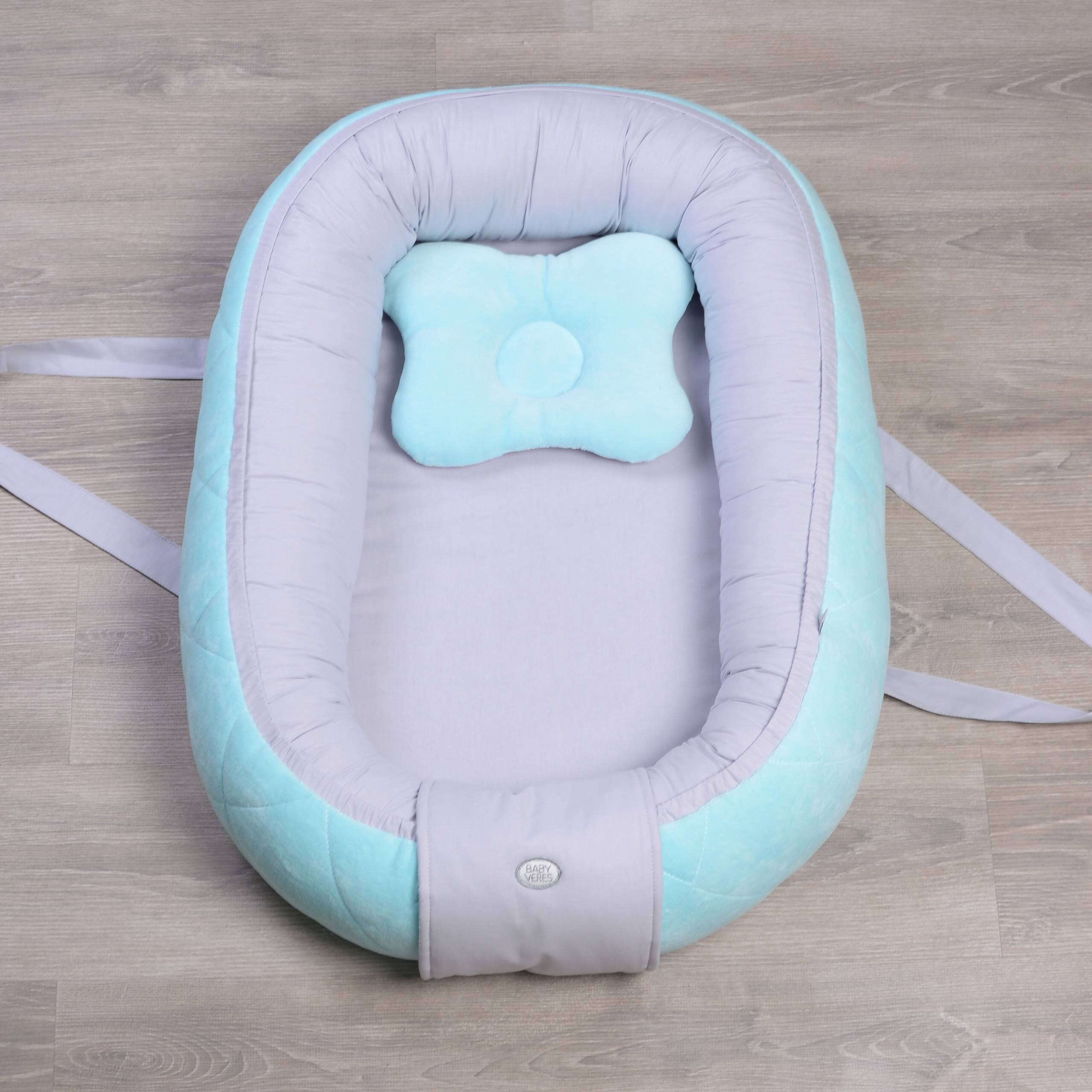 Кокон-гніздечко Velour Mi-Mi для немовлят з подушкою в комплекті