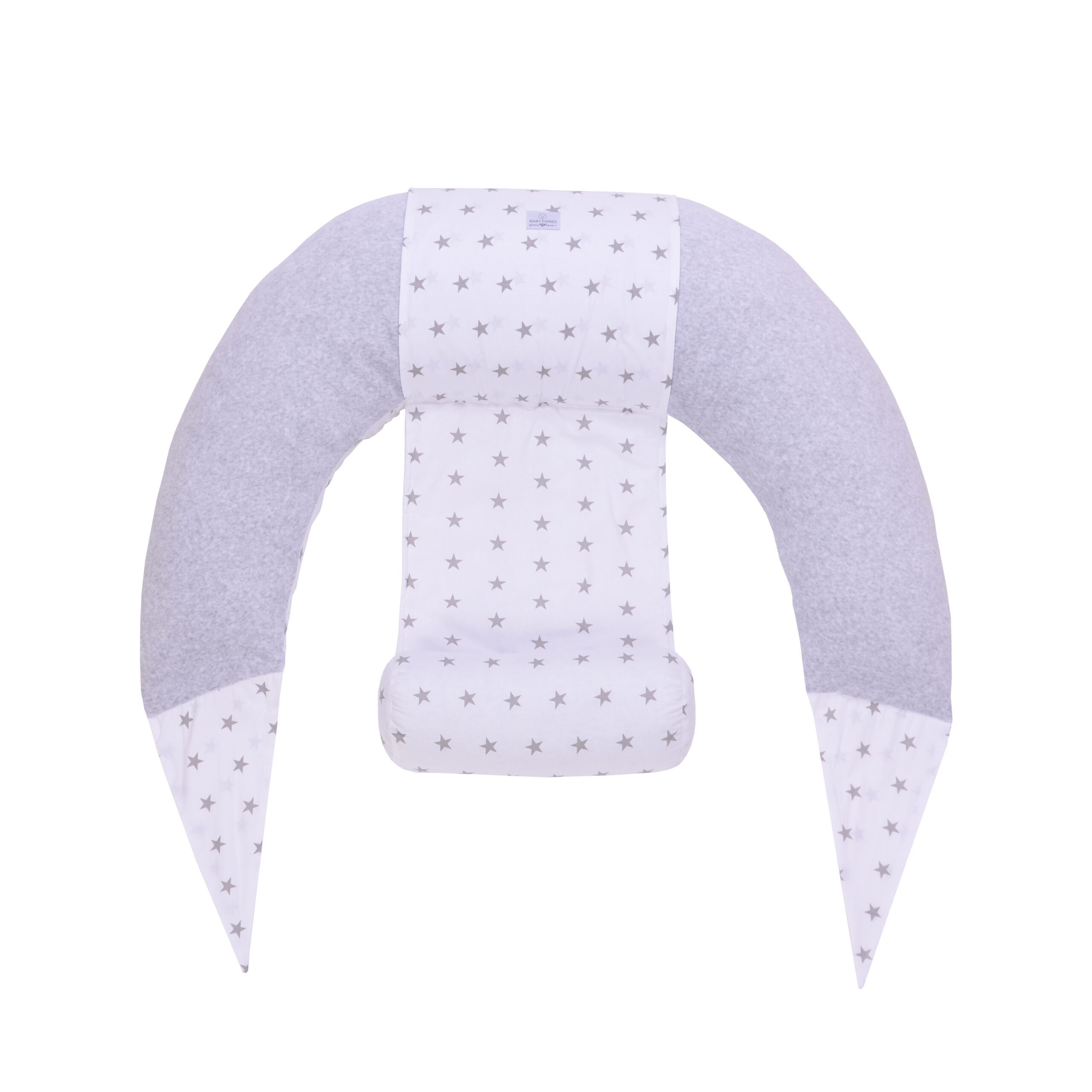Подушка для годування Comfort Lux Velour stars grey для немовлят верх