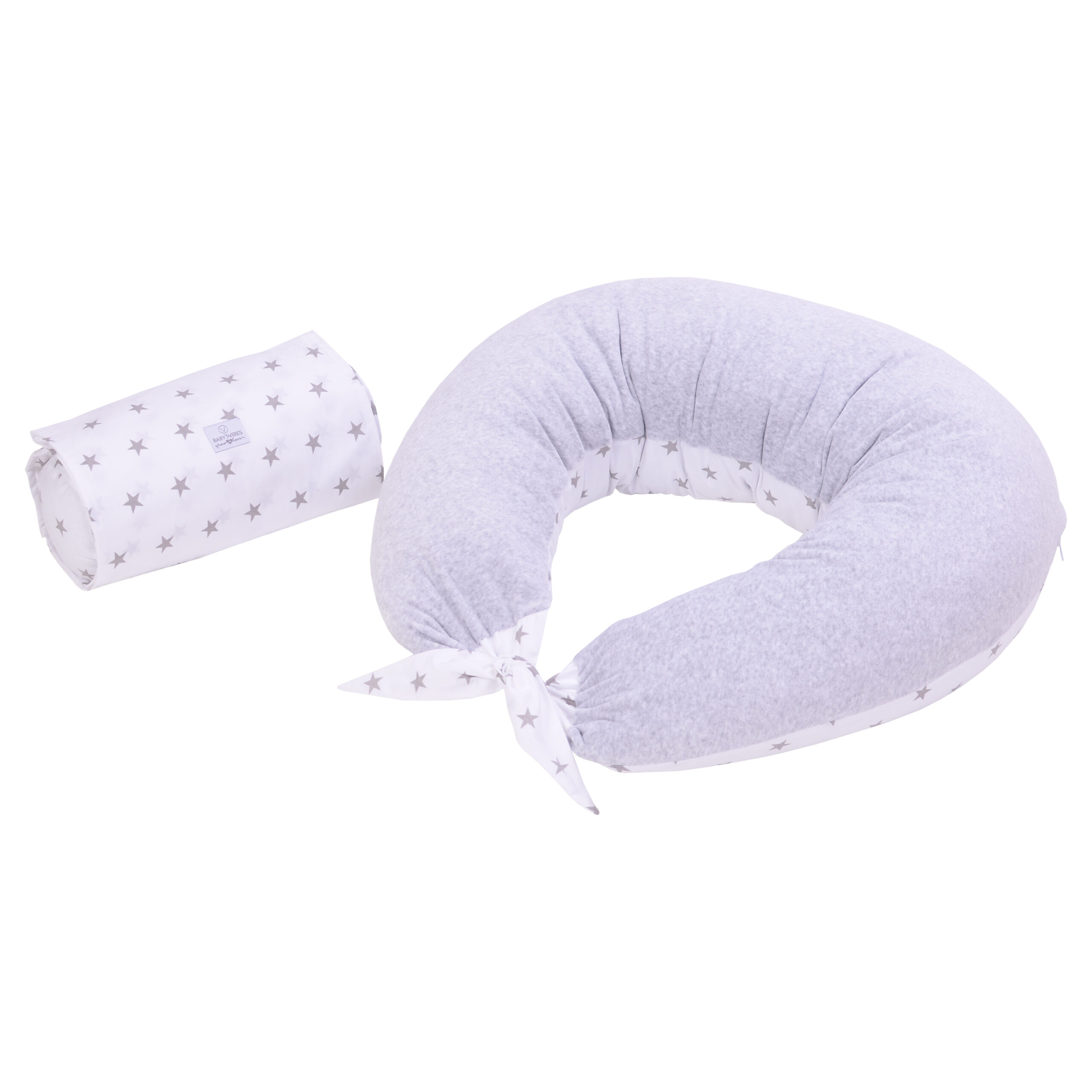Подушка для годування Comfort Lux Velour stars grey для немовлят