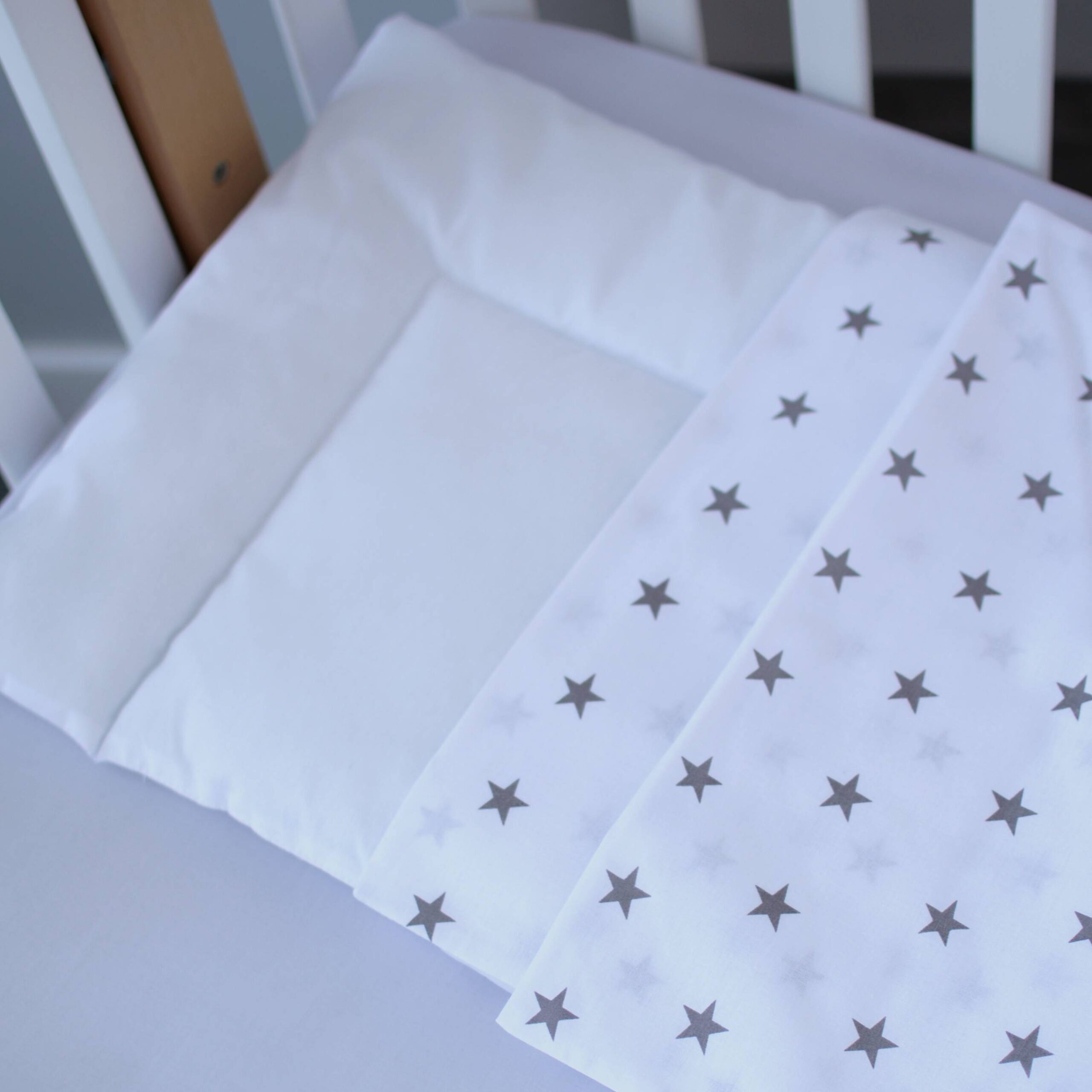 Постільний комплект Velour Stars grey з 6 одиниць верх