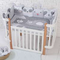 Постільний комплект Cuties Zoo grey з 6 одиниць