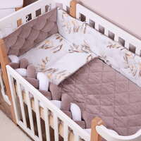Постільний комплект Velour Mokko leaves з 6 одиниць