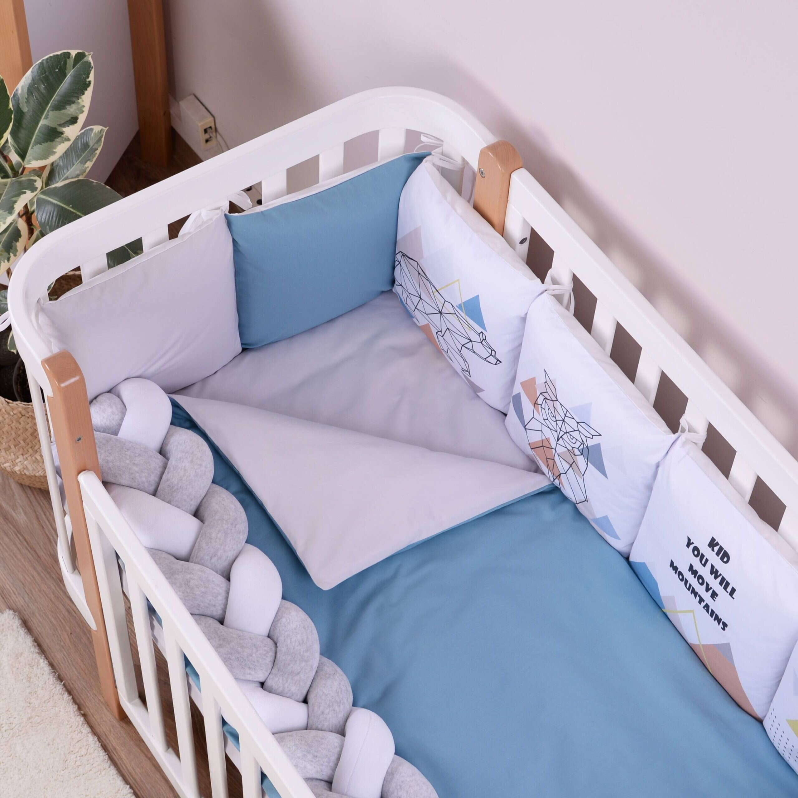 Постільний комплект Classic Scandi blue з 7 одиниць бортики