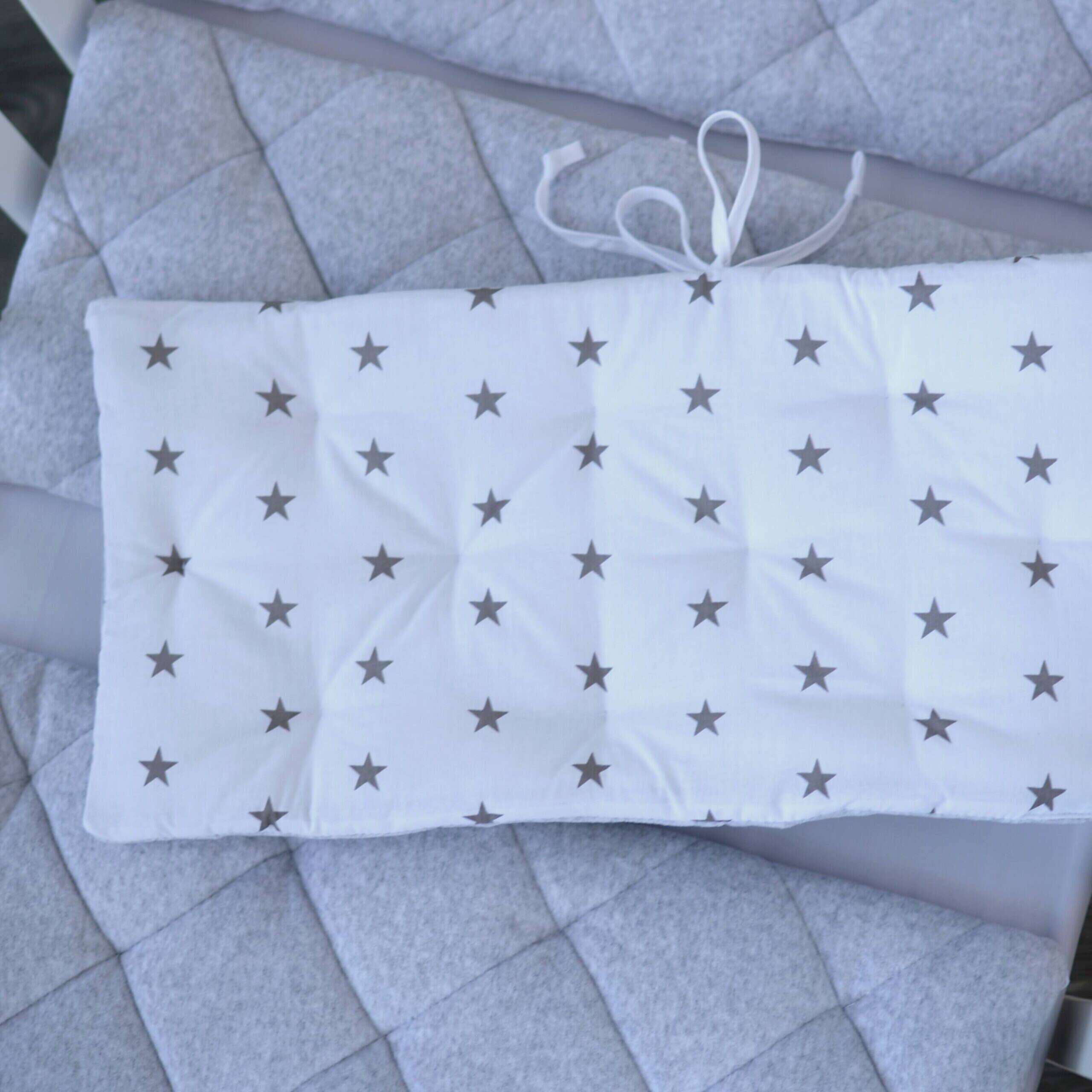 Постільний комплект Velour Stars grey з 6 одиниць зірки