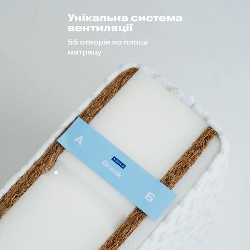 Матрац Дрімік Сонто для немовлят вентиляція