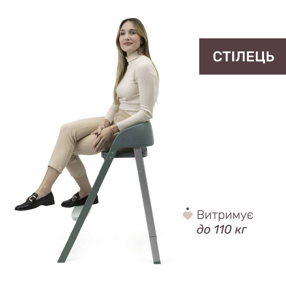 Стільчик для годування 3 в 1 Кресцендо Ап Chicco, зелений батьки