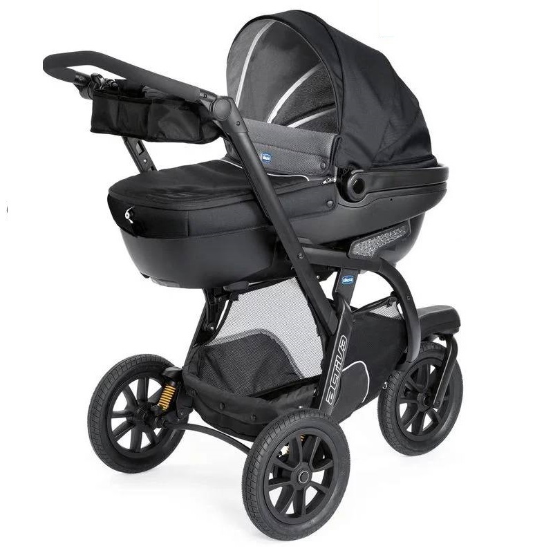 Коляска 2 в 1 Актів 3 Chicco, чорна люлька деталі
