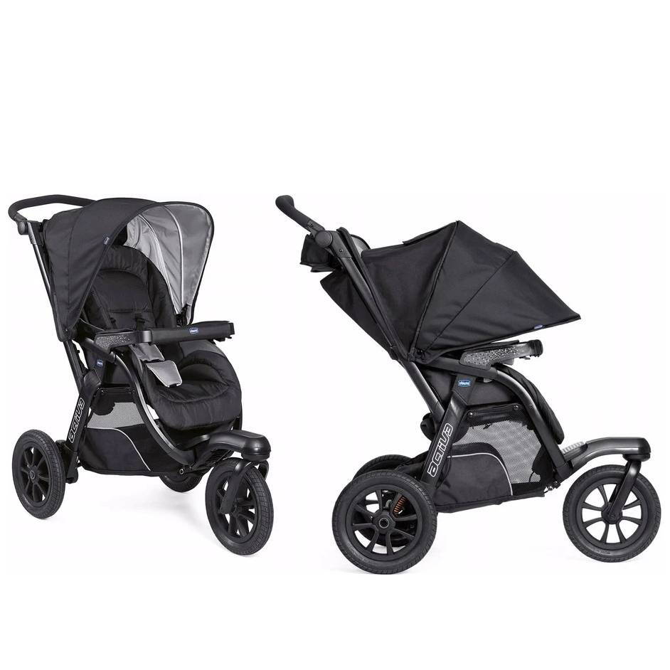 Коляска 2 в 1 Актів 3 Chicco, чорна прогулянкова