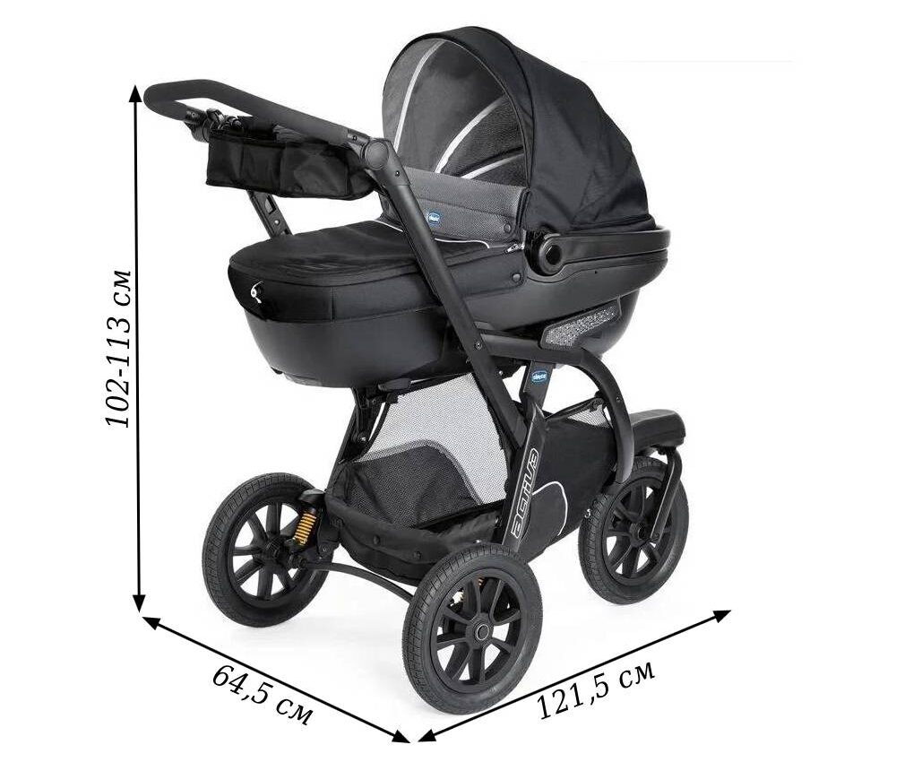 Коляска 2 в 1 Актів 3 Chicco, люлька схема