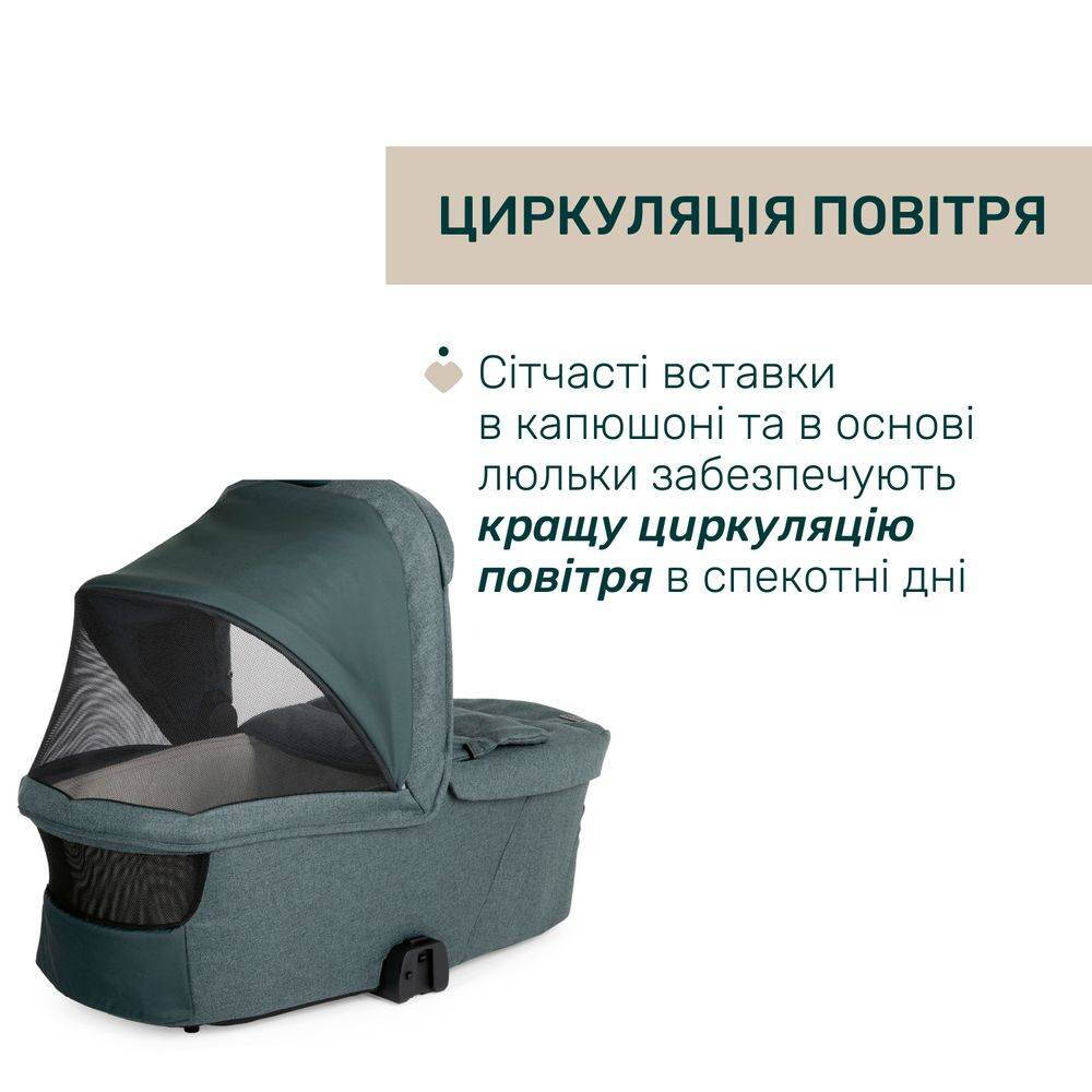 Коляска 2 в 1 Белладжіо Chicco, темно-зелена циркуляція