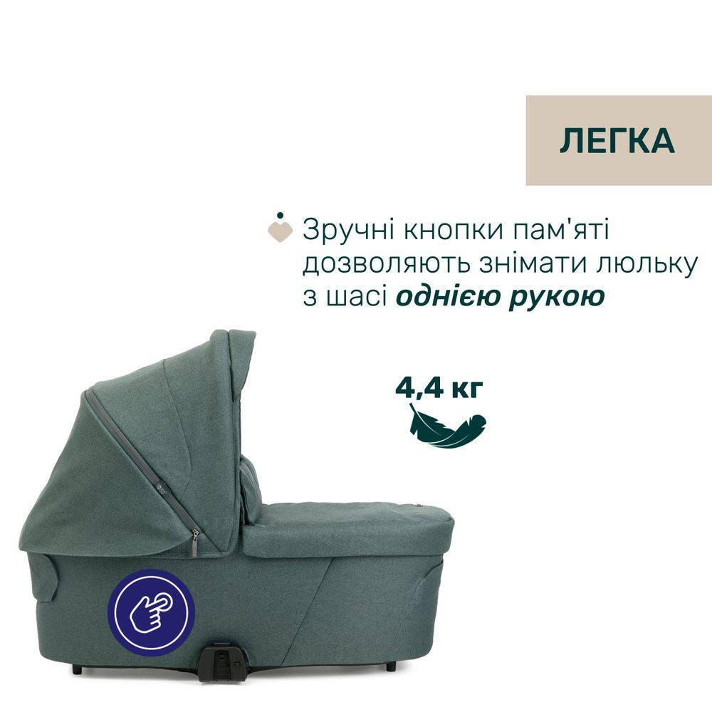 Коляска 2 в 1 Белладжіо Chicco, темно-зелена легка