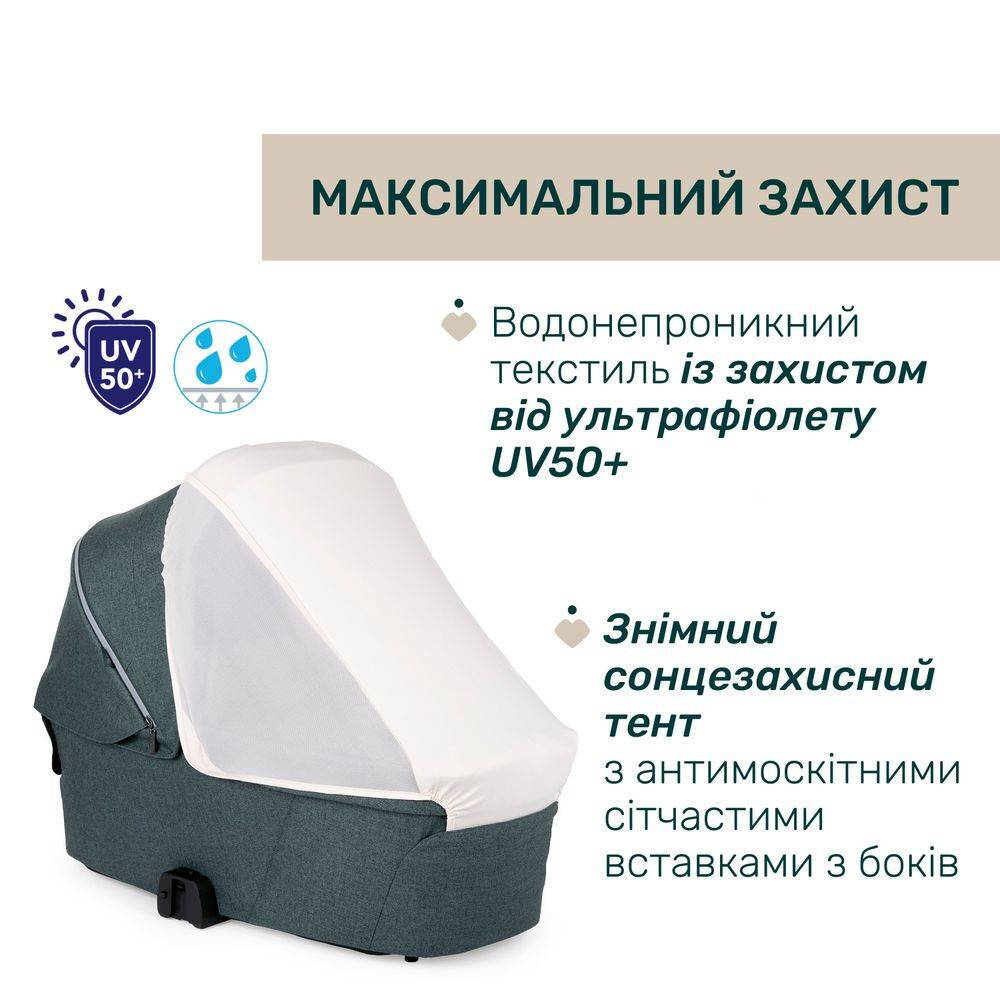 Коляска 2 в 1 Белладжіо Chicco, темно-зелена захист