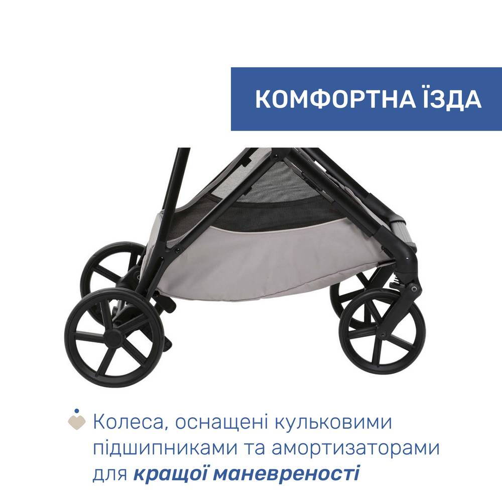 Коляска 2 в 1 Сіті Chicco, бежева колеса|