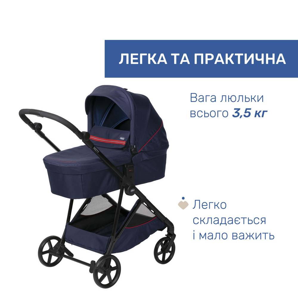 Коляска 2 в 1 Сіті Chicco, синя практична