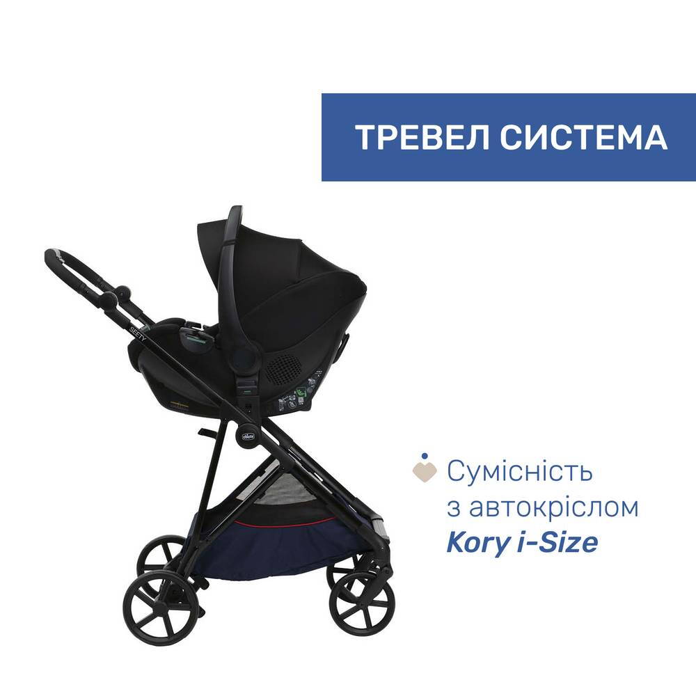 Коляска 2 в 1 Сіті Chicco, синя тревел система