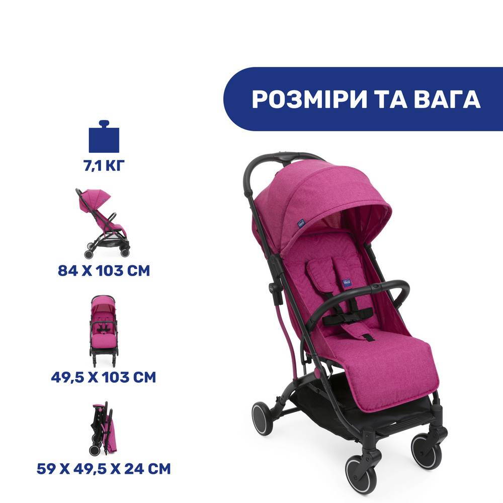 Прогулянкова коляска Троллей Мі Chicco, бузкова вага