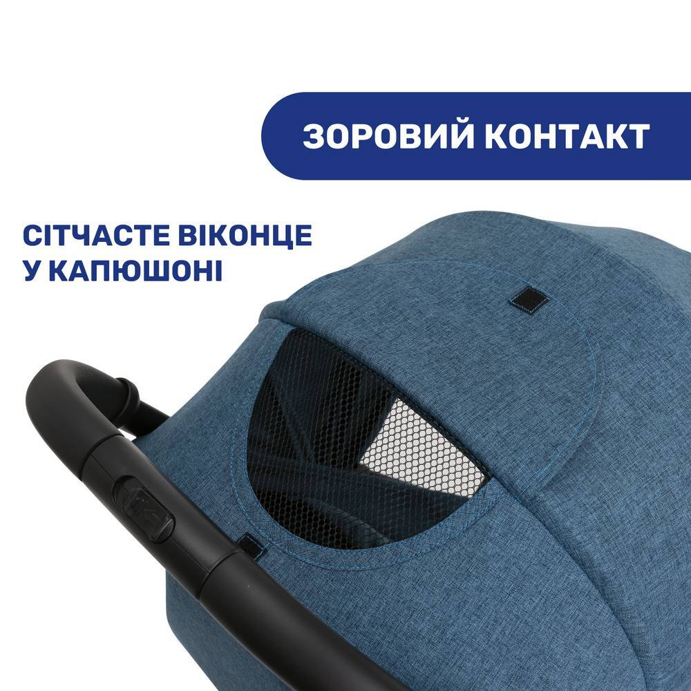 Прогулянкова коляска Троллей Мі Chicco, синя контакт