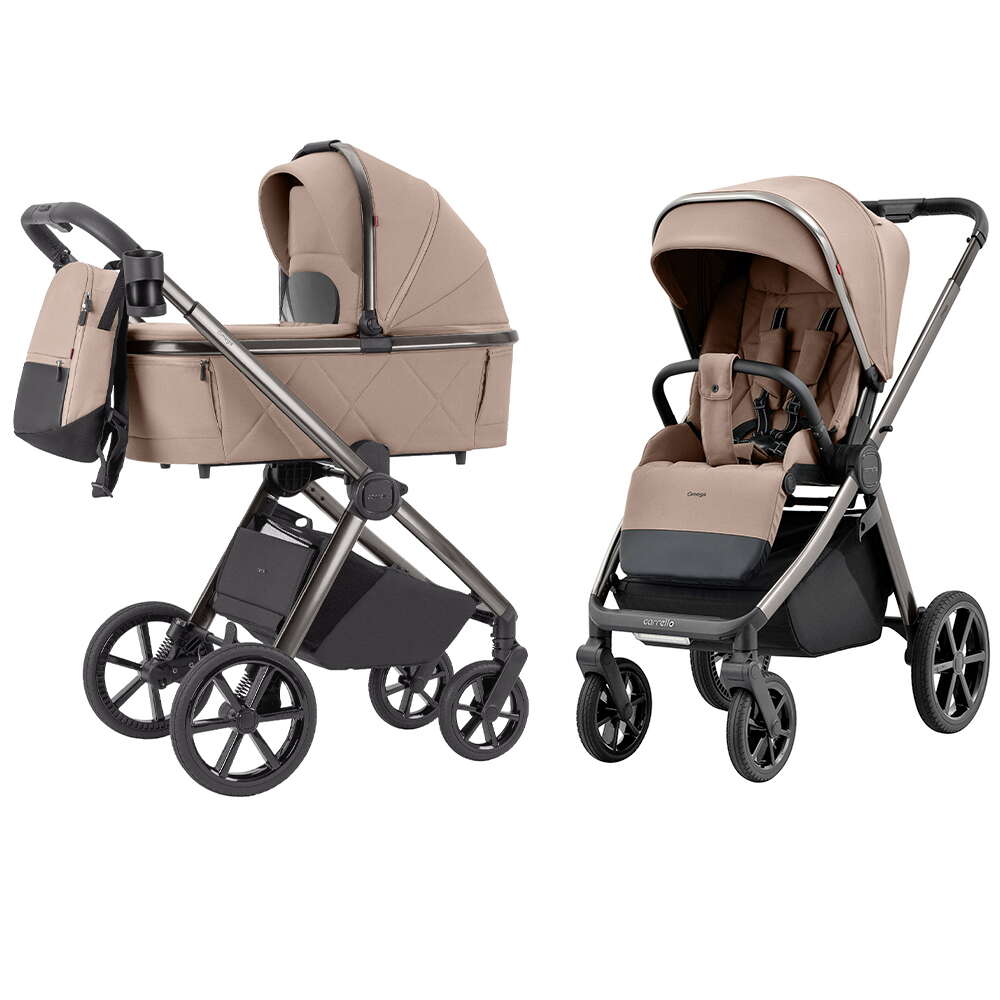 Коляска 2 в 1 Omega Carrello, бежева дві разом