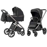 Коляска 2 в 1 Omega Carrello, чорна дві разом