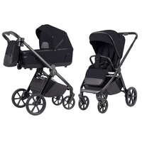 Коляска 2 в 1 Omega plus Carrello, черная две вместе