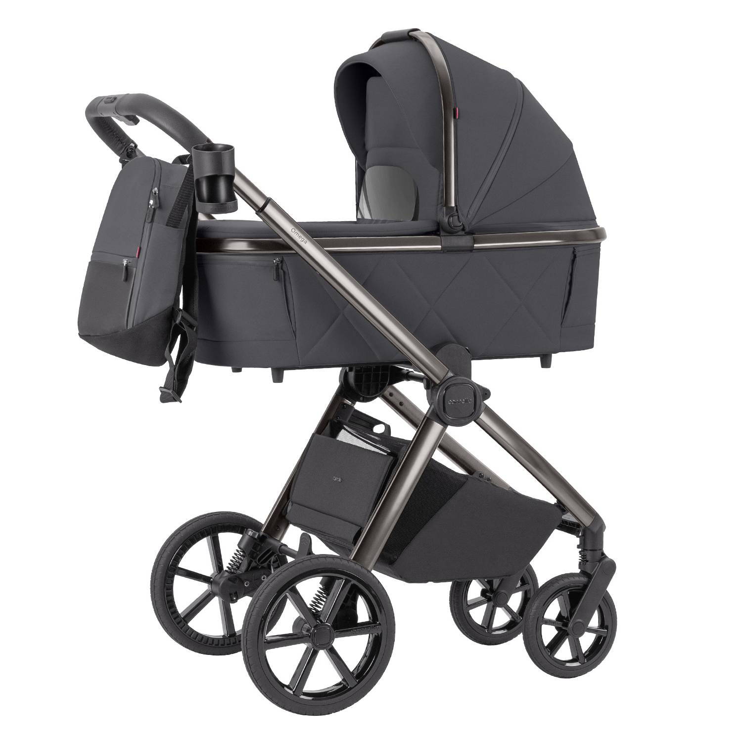 Коляска 2 в 1 Omega Carrello, сіра