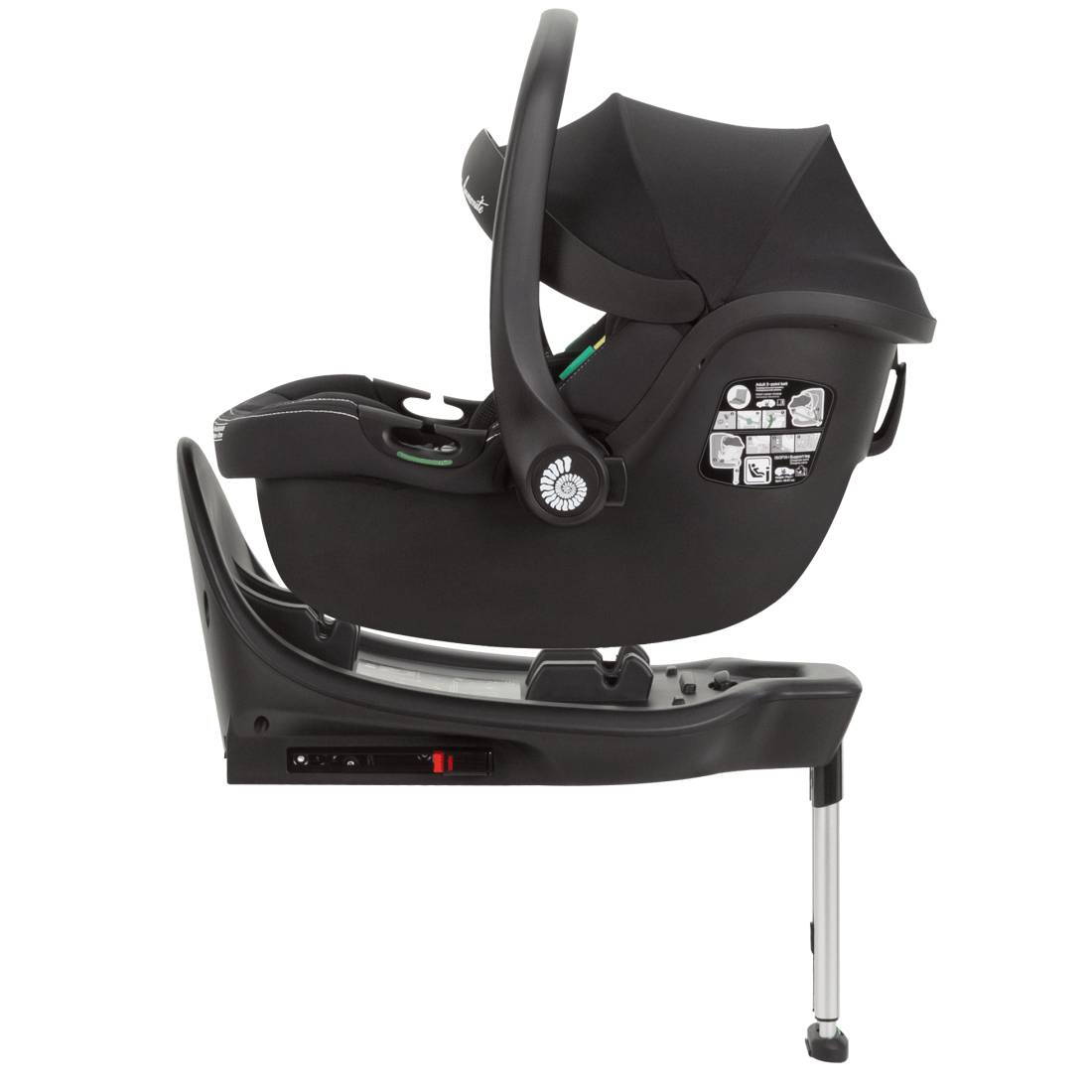 Автокресло Ammonite Carrello, черное с базой Isofix крепления