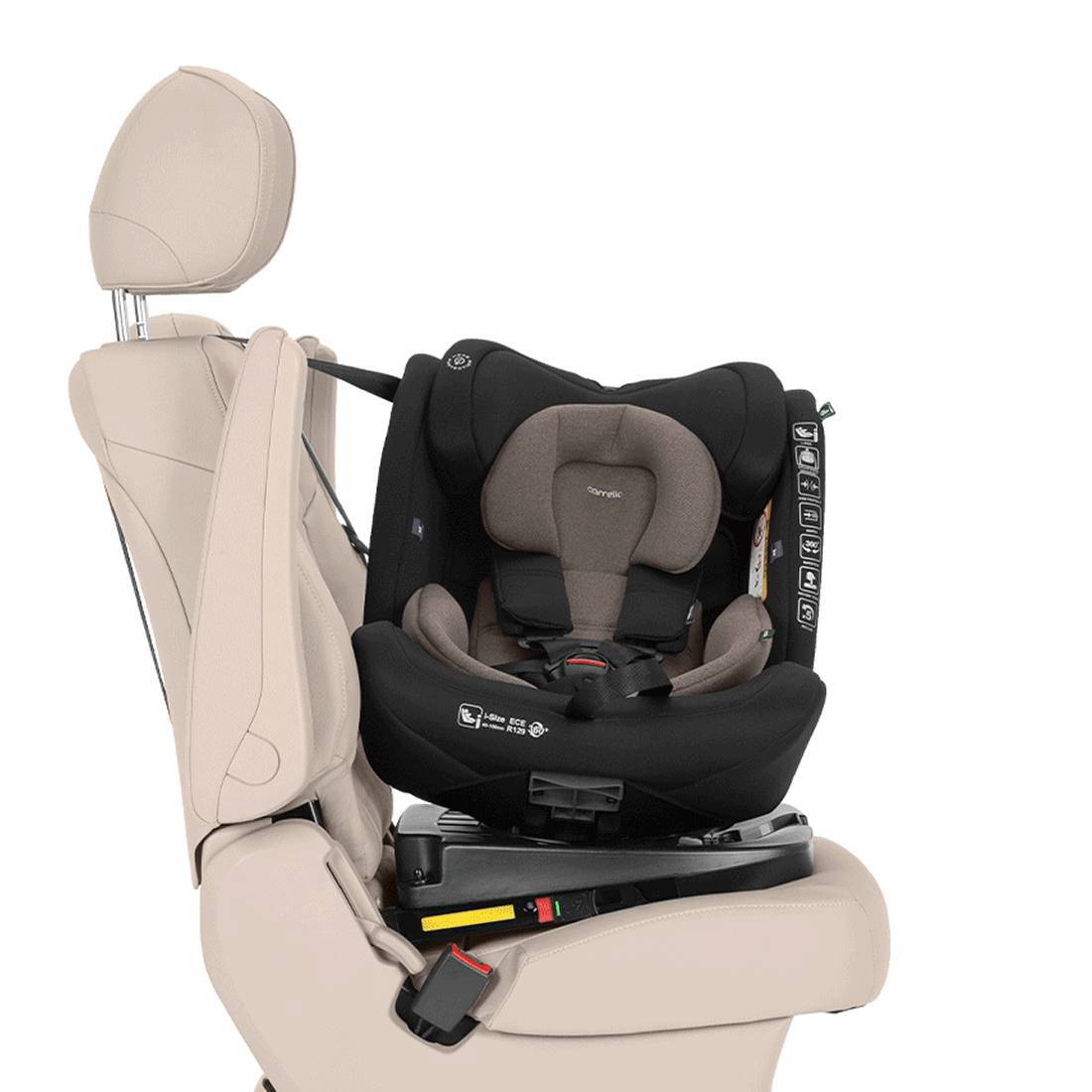 Автокрісло Asteroid i-Size Carrello (40-150 см), чорне поворотне