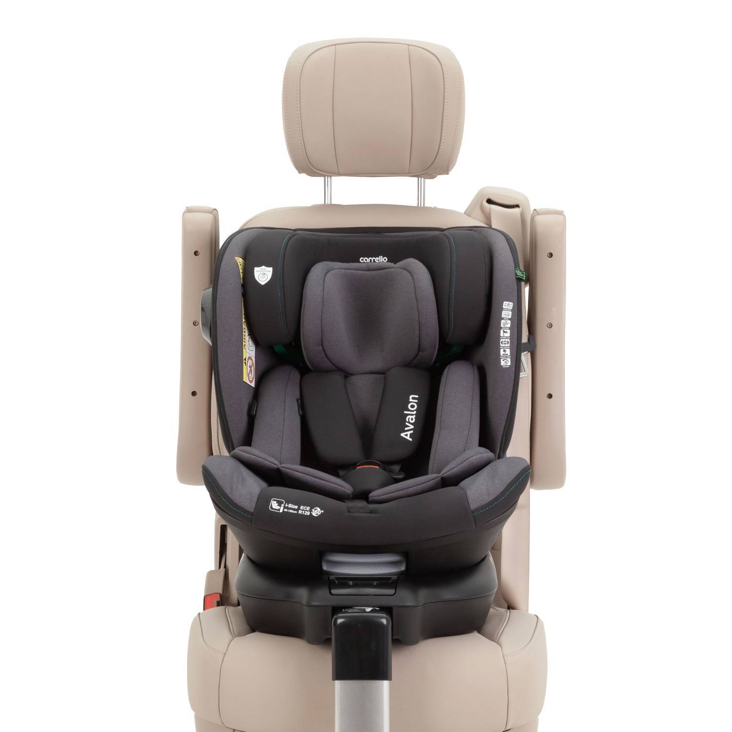 Автокрісло Avalon Carrello (40-150 см), чорне немовля