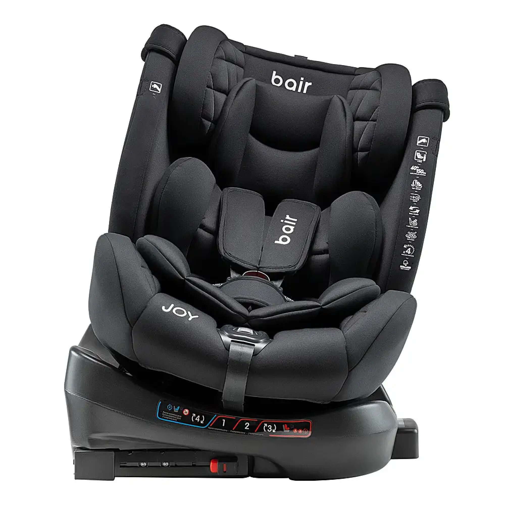 Автокрісло Joy 360 Bair (40-150 см), чорне немовля