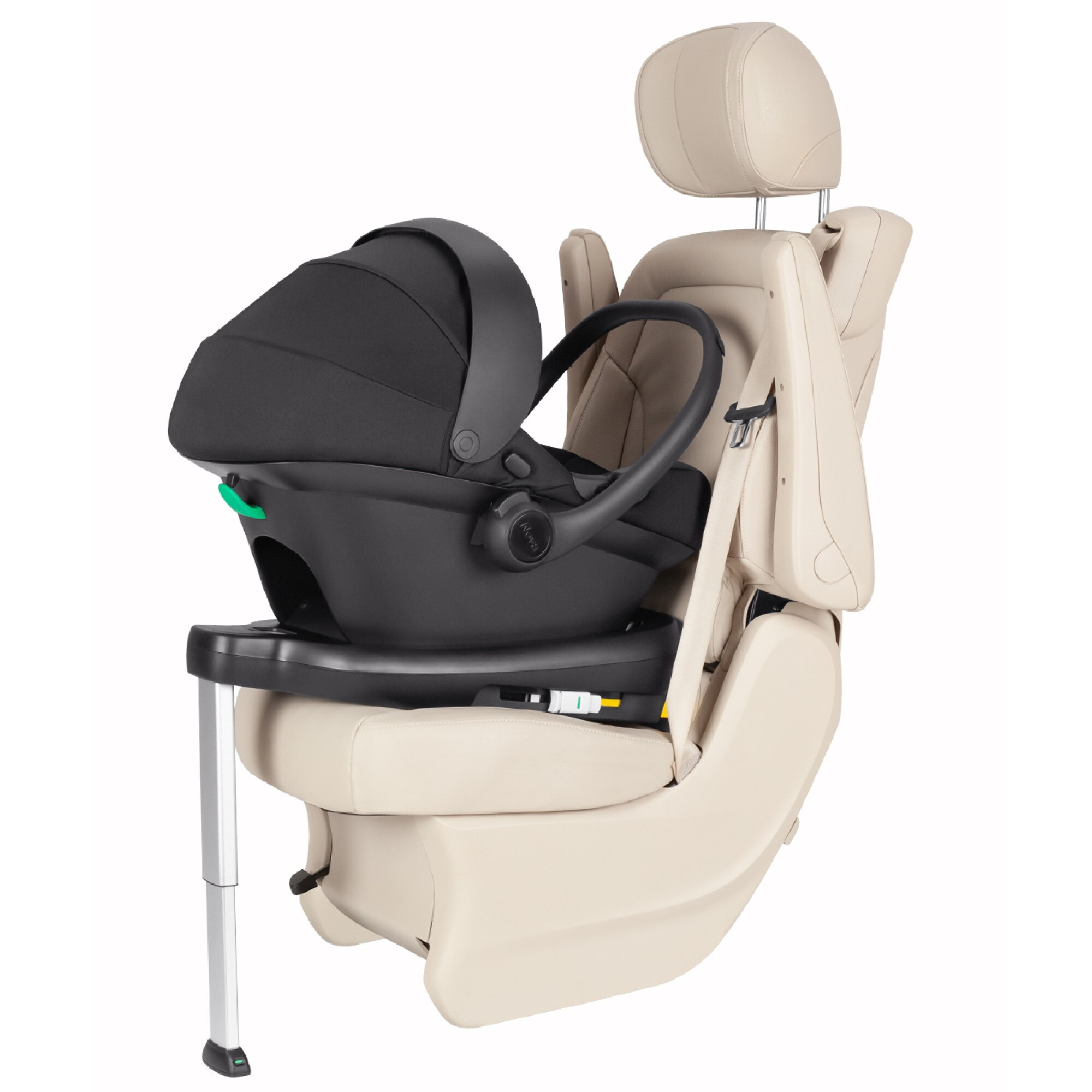 Автокрісло Nova Carrello, чорне-сіре з базою Isofix на кріслі