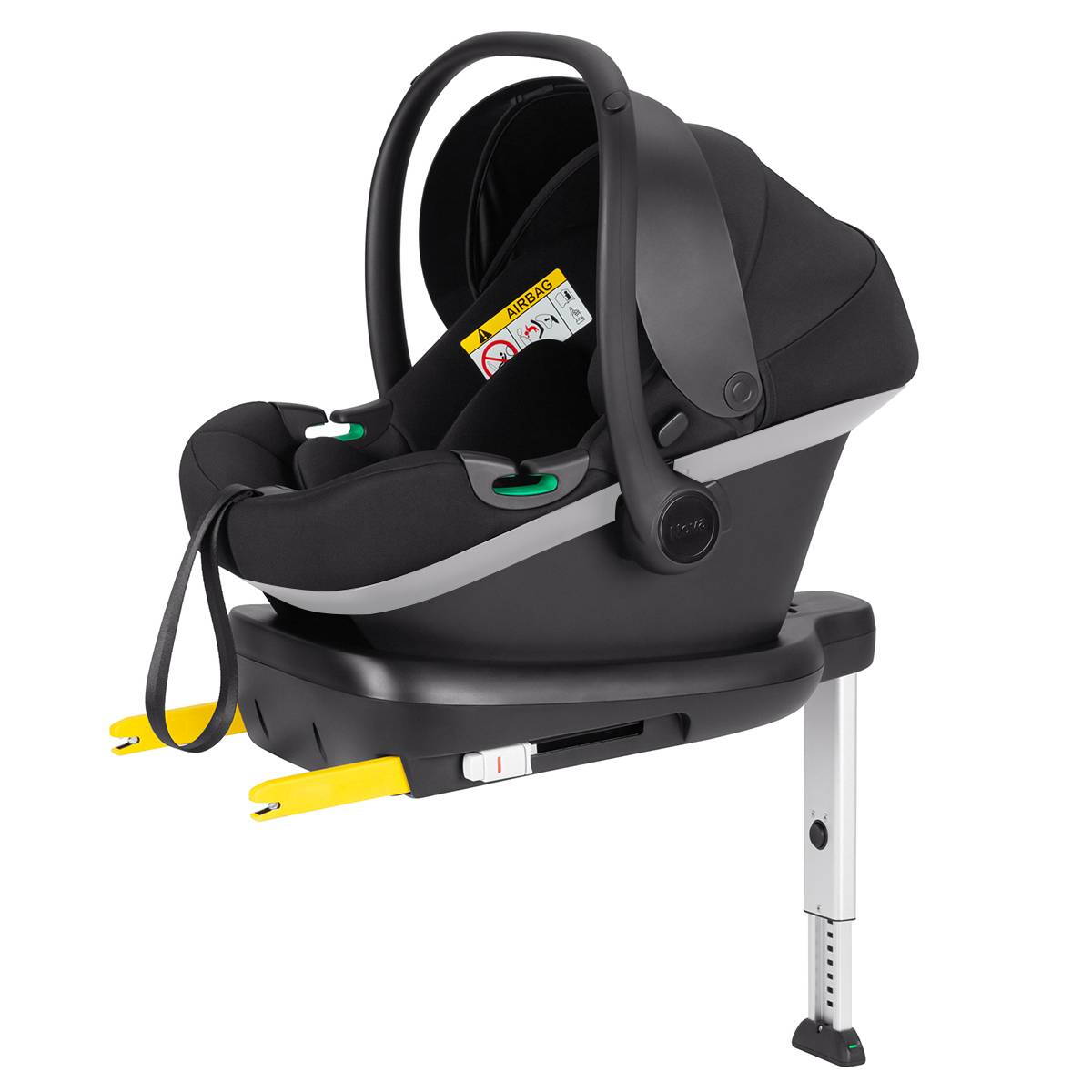 Автокрісло Nova Carrello, чорне-сіре з базою Isofix