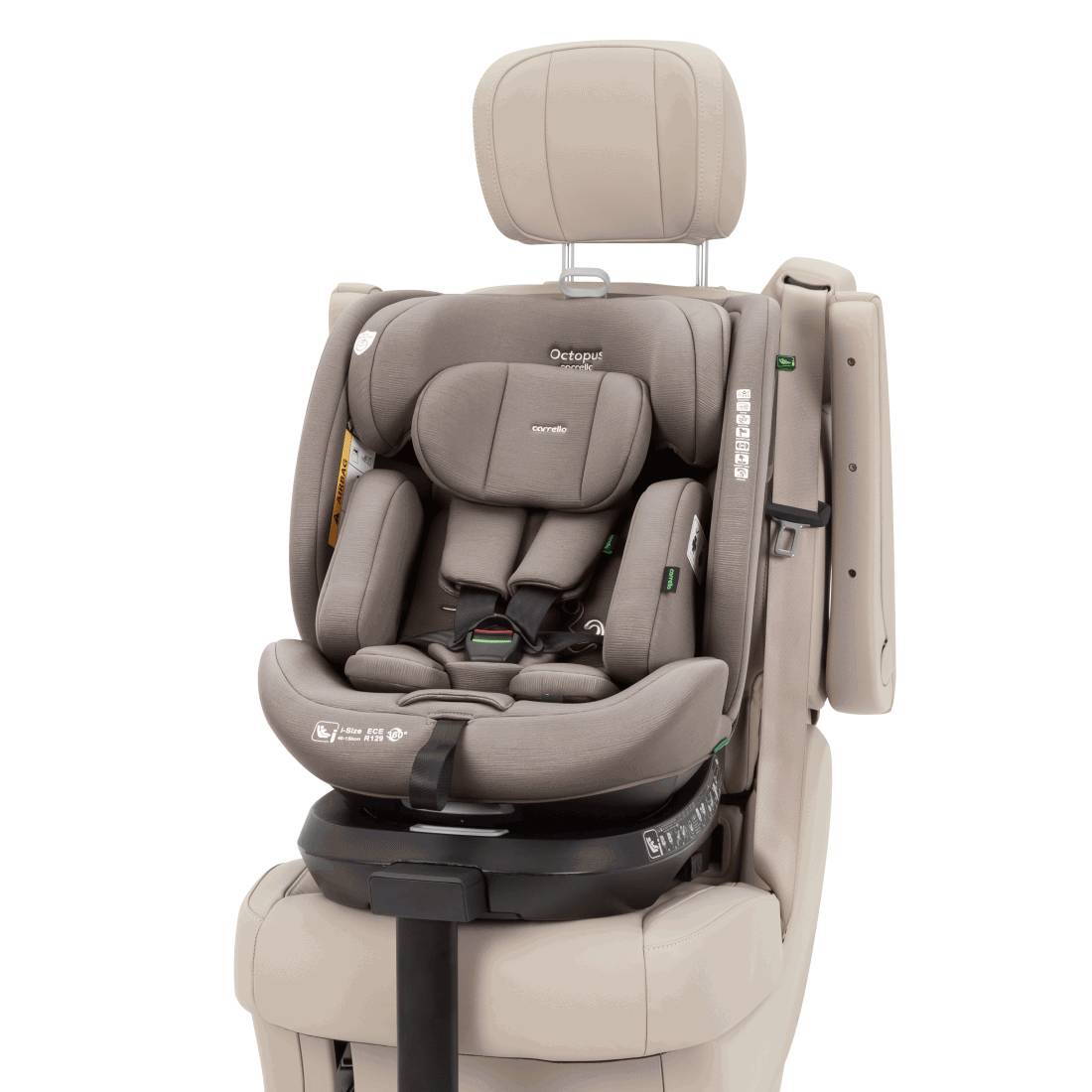 Автокрісло Octopus Carrello (40-150 см), бежеве немовля