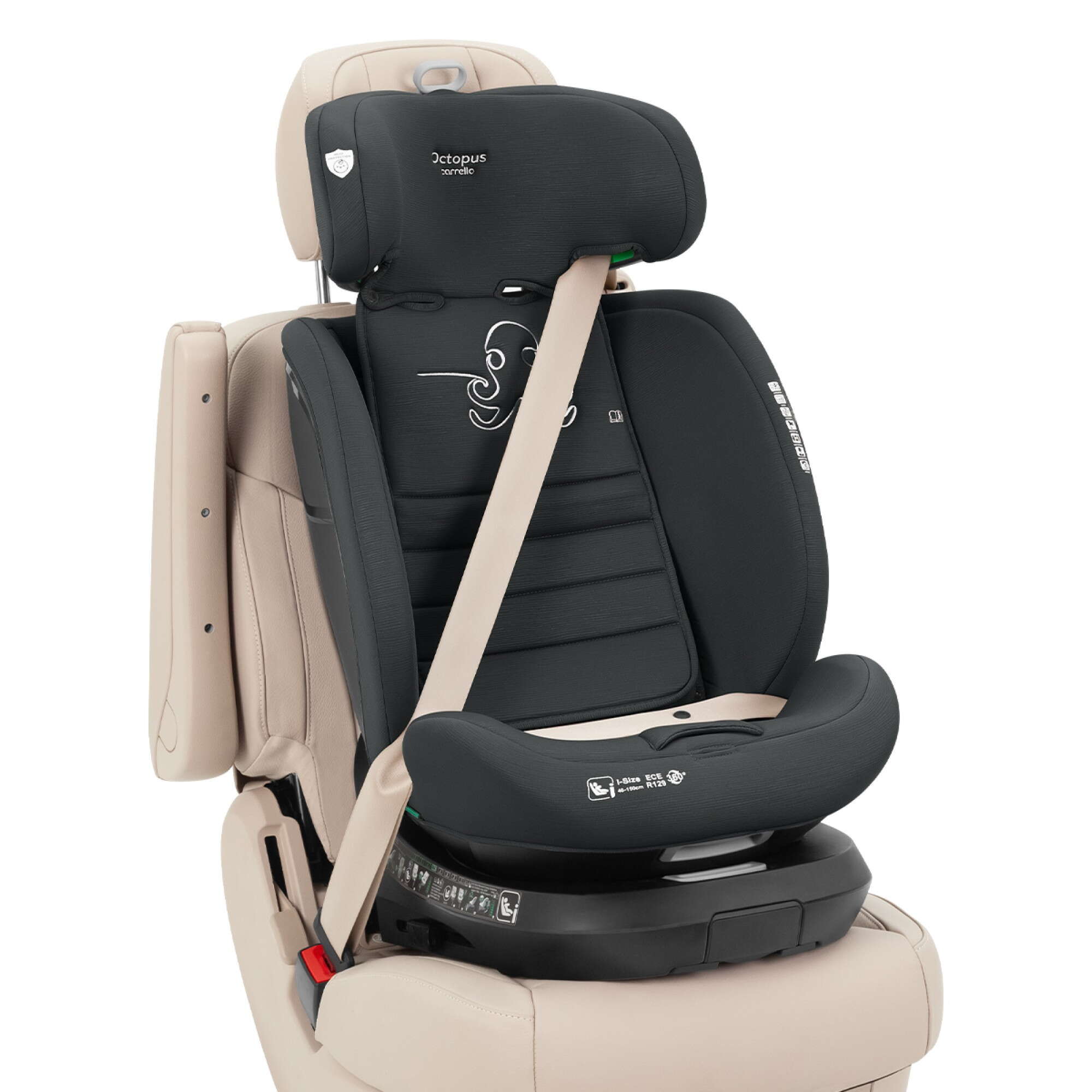 Автокрісло Octopus Carrello (40-150 см), чорне підліток