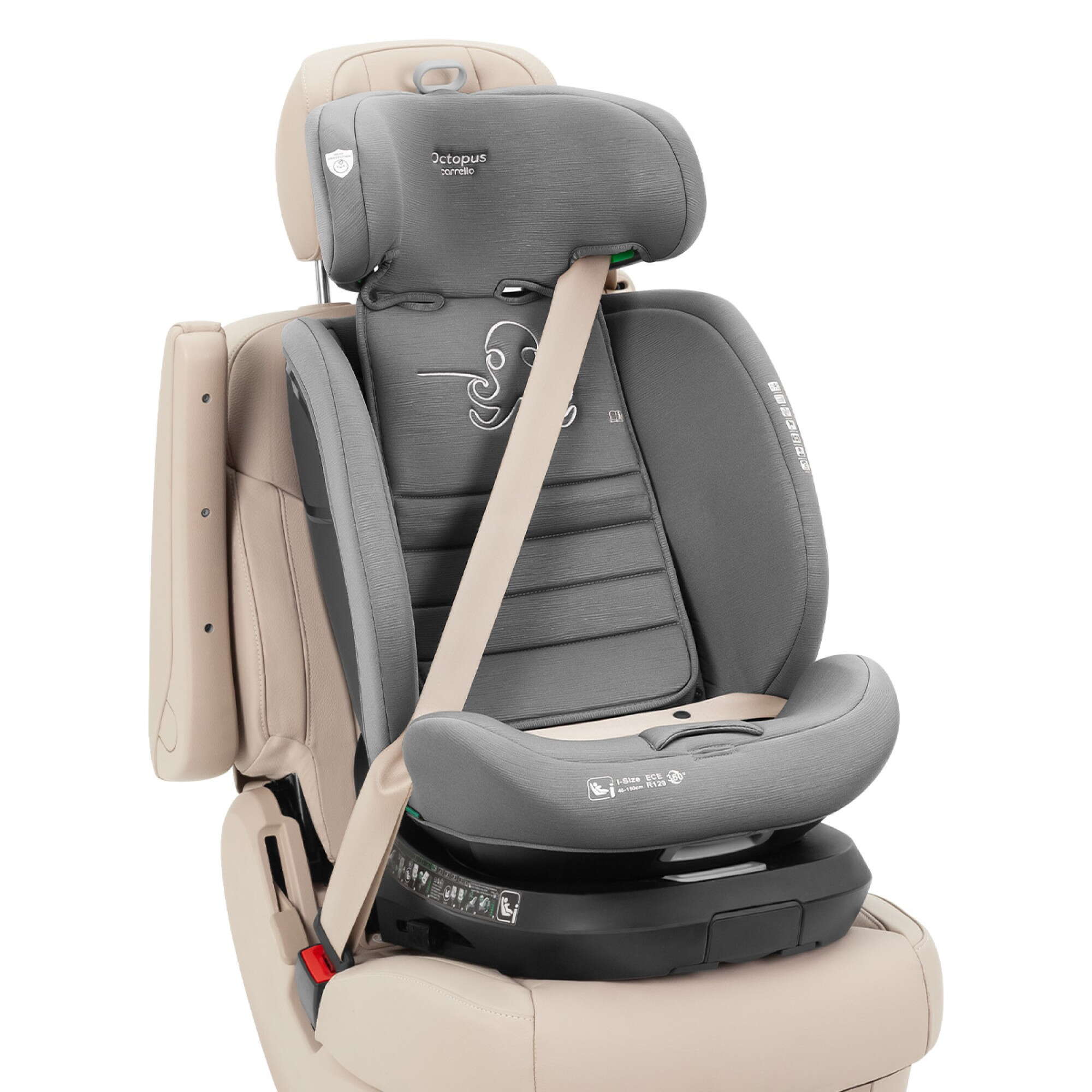 Автокрісло Octopus Carrello (40-150 см), сіре сидіння