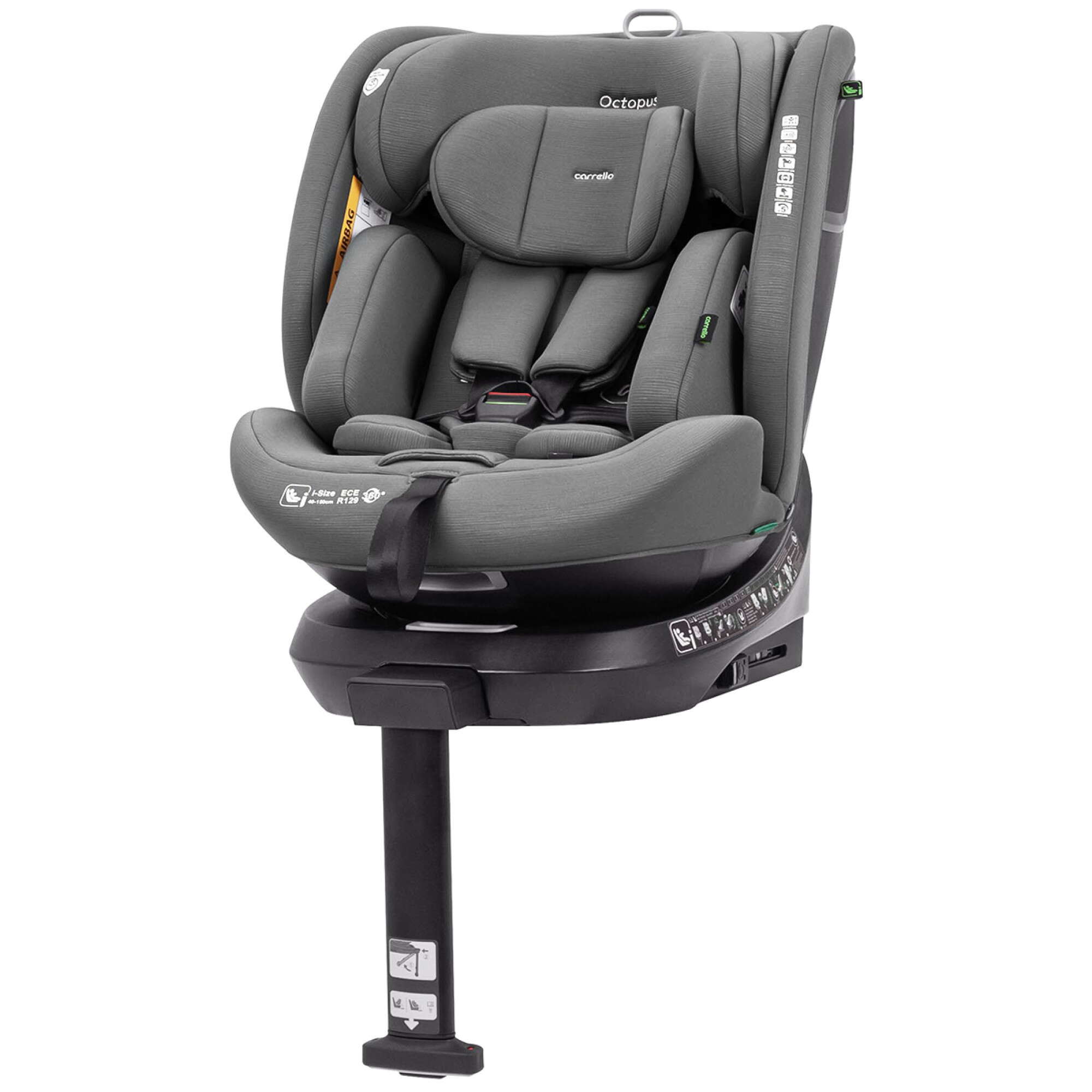 Автокрісло Octopus Carrello (40-150 см), сіре