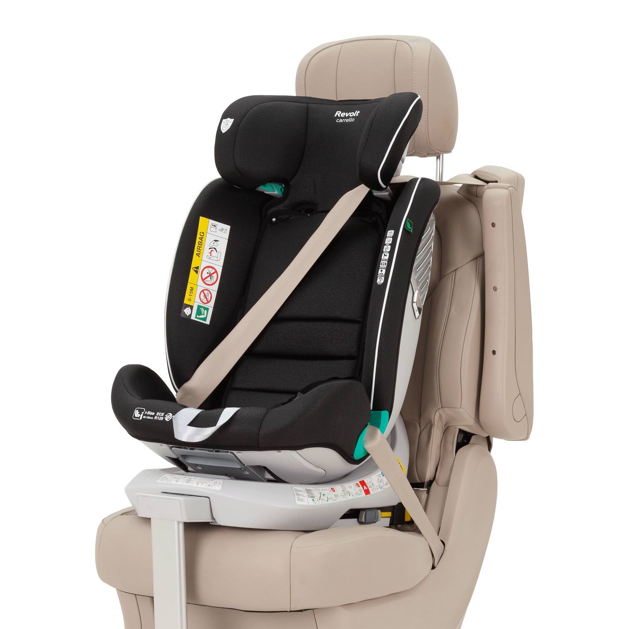 Автокрісло Revolt Carrello (40-150 см), сіре підліток прямо