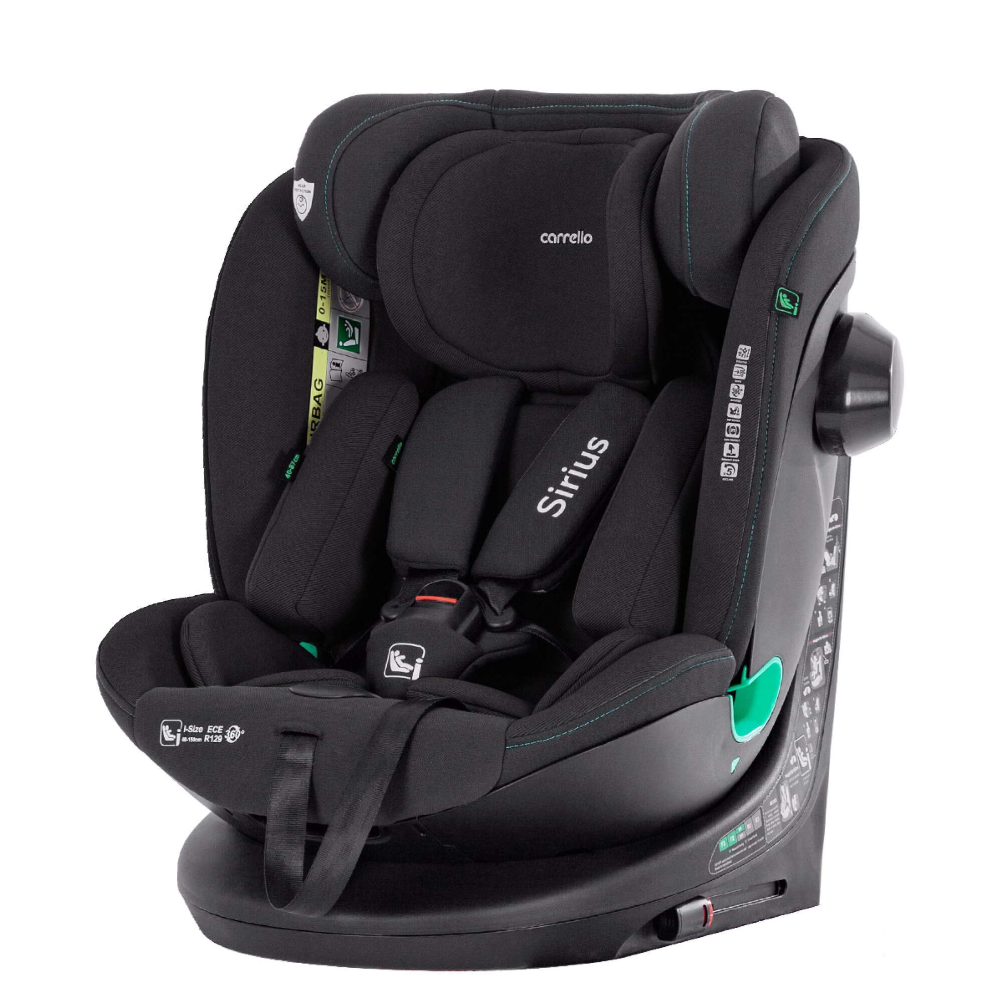 Автокрісло Sirius Carrello (40-150 см), чорне