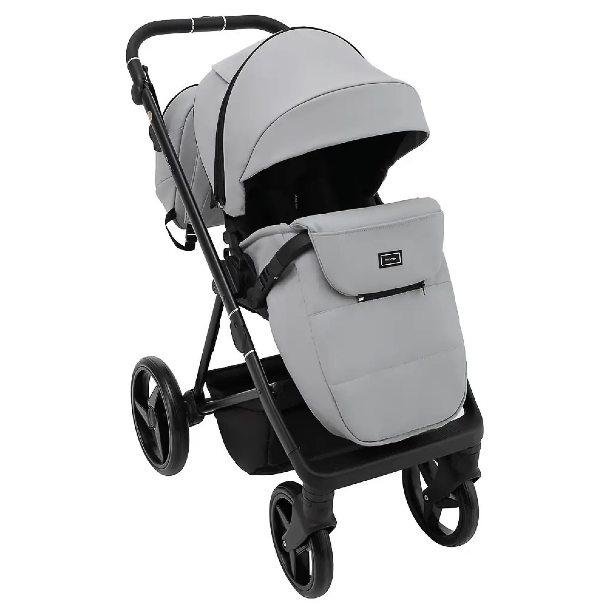 Коляска 2 в 1 Blanc Eco Adamex, сіра прогулянка чохол