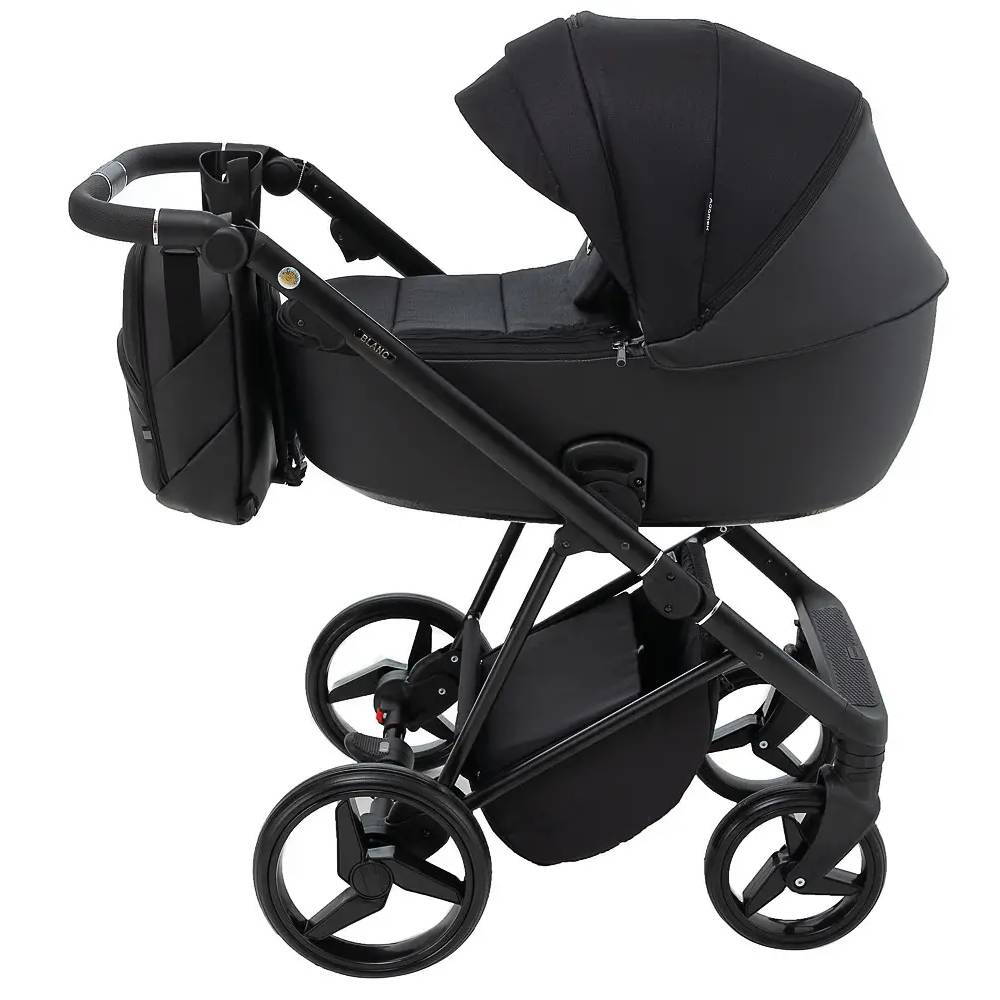 Коляска 2 в 1 Blanc Lux Adamex, чорна бік