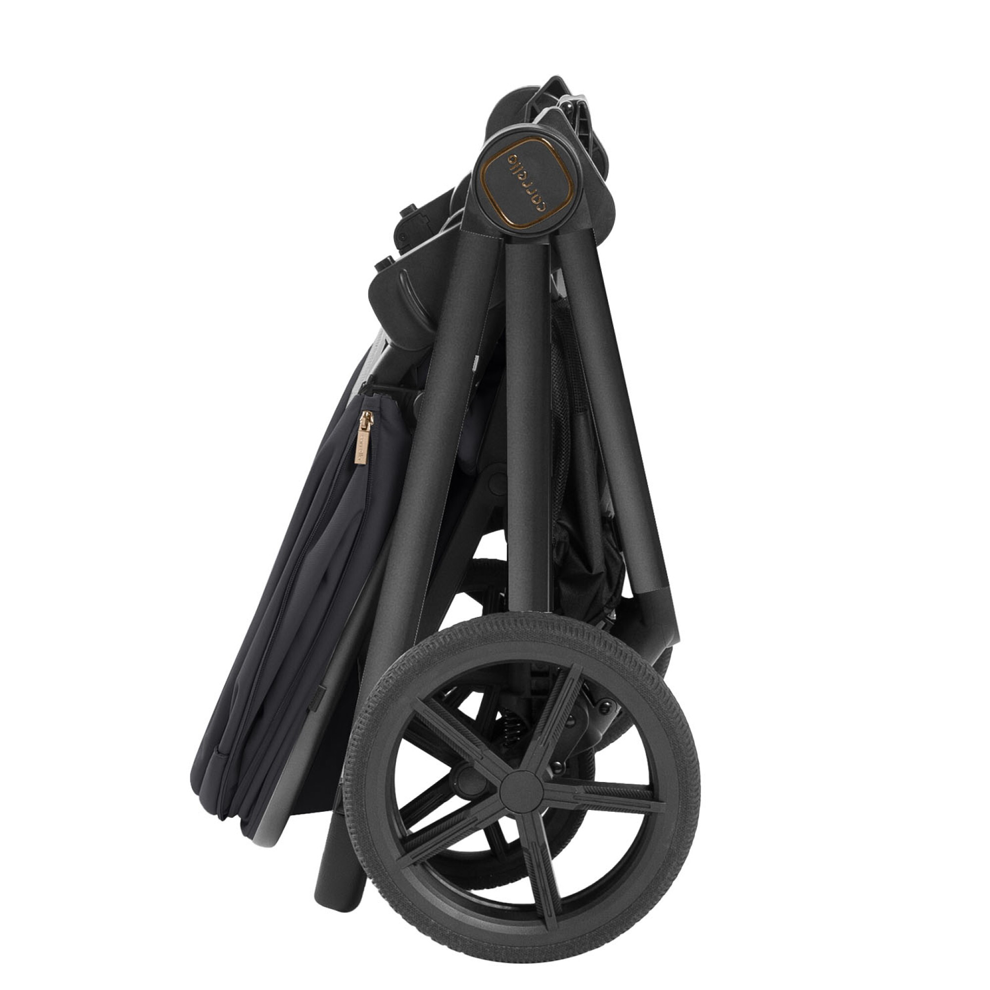 Коляска 2 в 1 Ultra Carrello, чорна складена