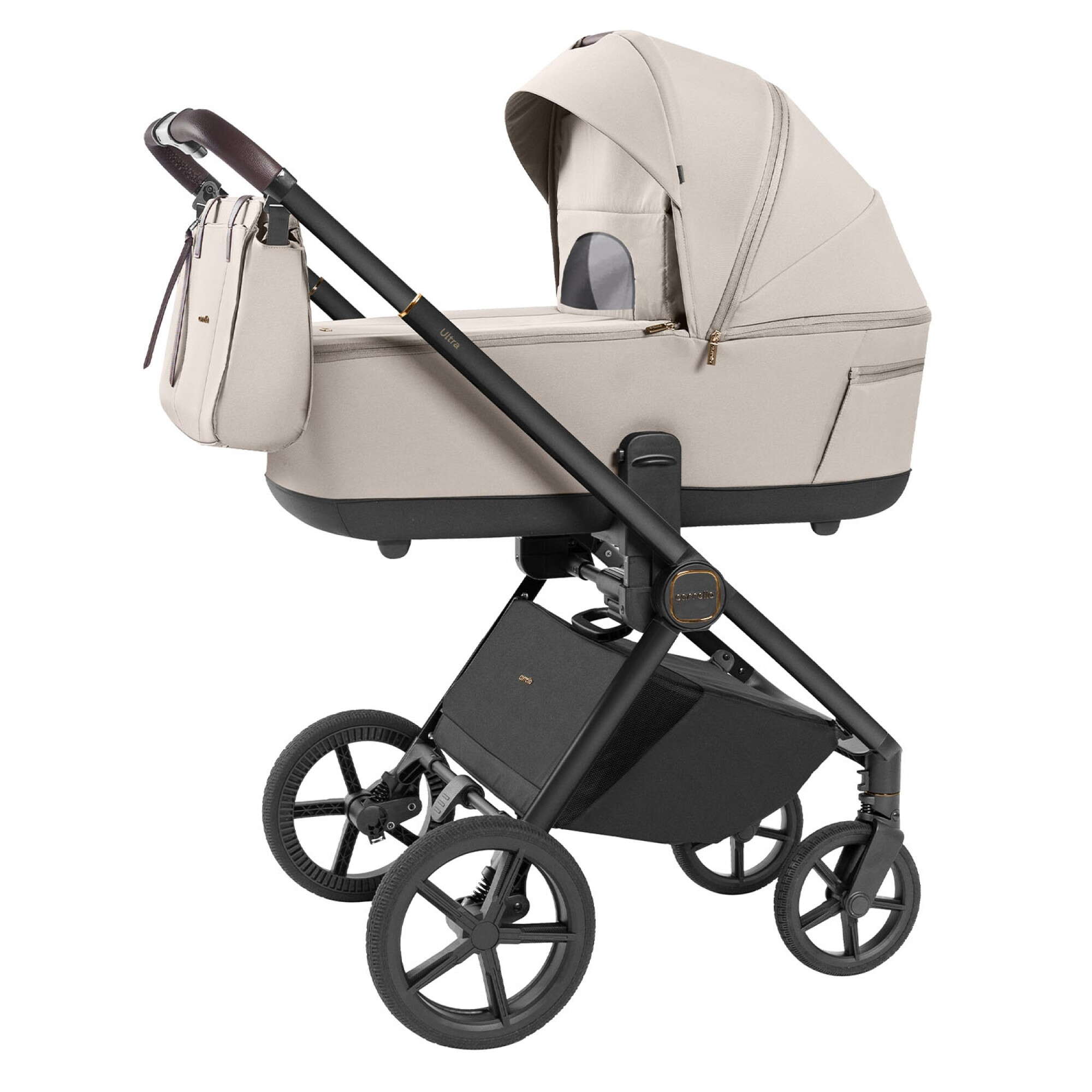 Коляска 2 в 1 Ultra Carrello, сіра люлька шасі