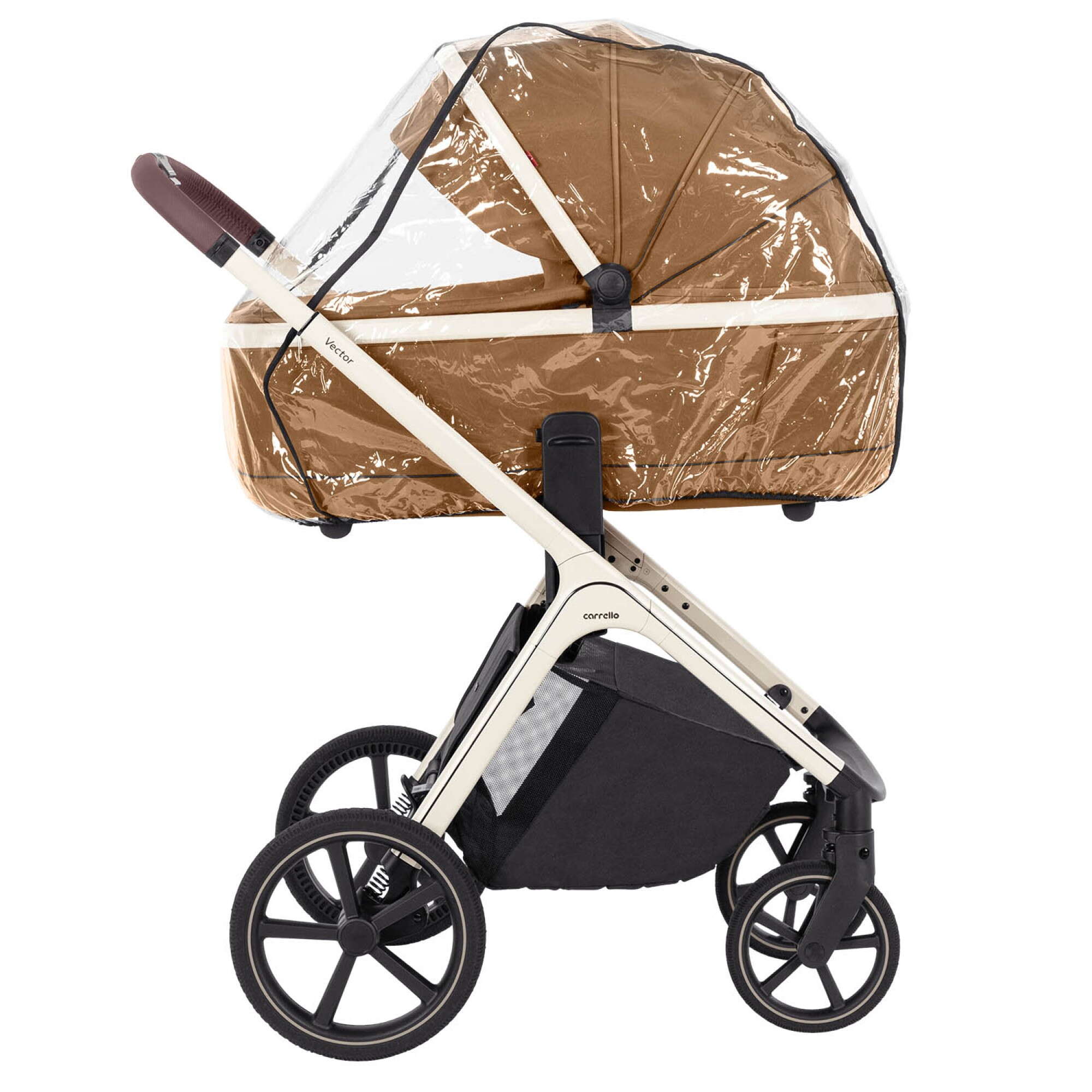 Коляска 2 в 1 Vector Carrello, бежева люлька дощ