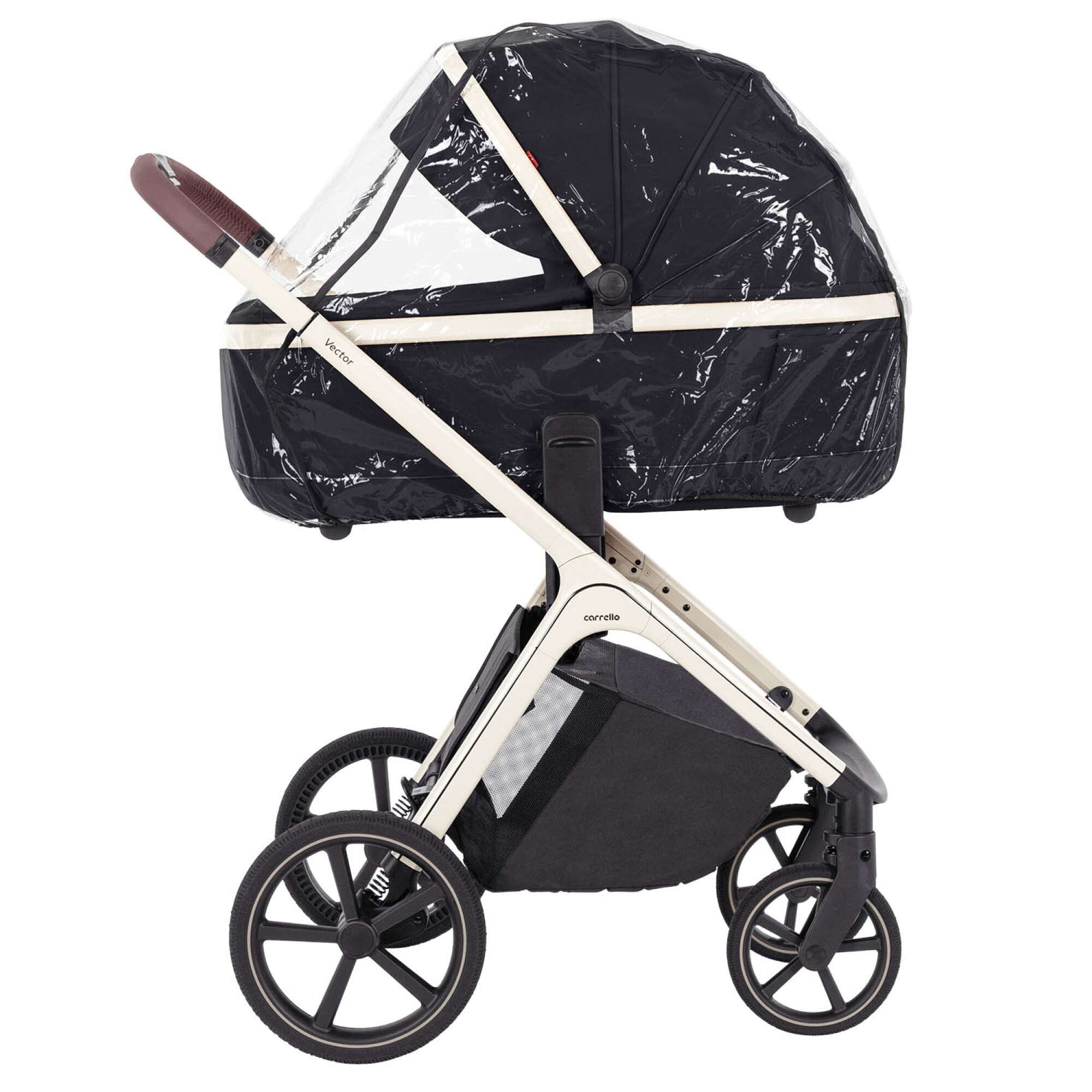 Коляска 2 в 1 Vector Carrello, чорна дощ